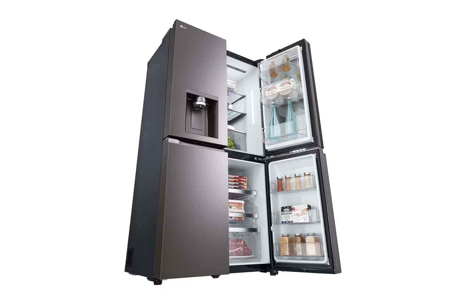 Photo of Side By Side Refrigerator, 705L Gross Capacity with HygieneFRESH+™Black Stainless