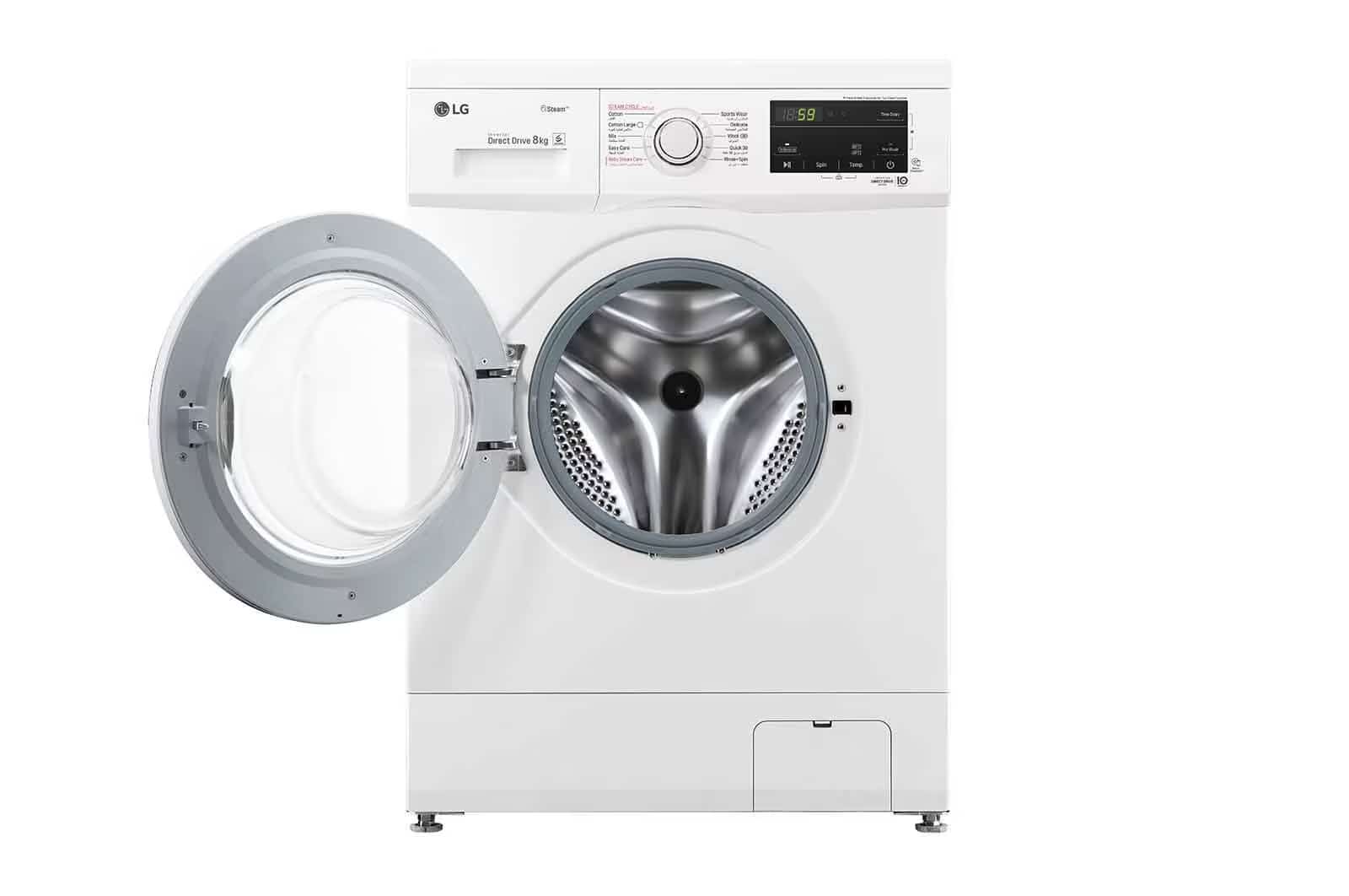 Photo of Front Load Washer 8kg, Direct Drive Motor, Smart Diagnosis, White Color