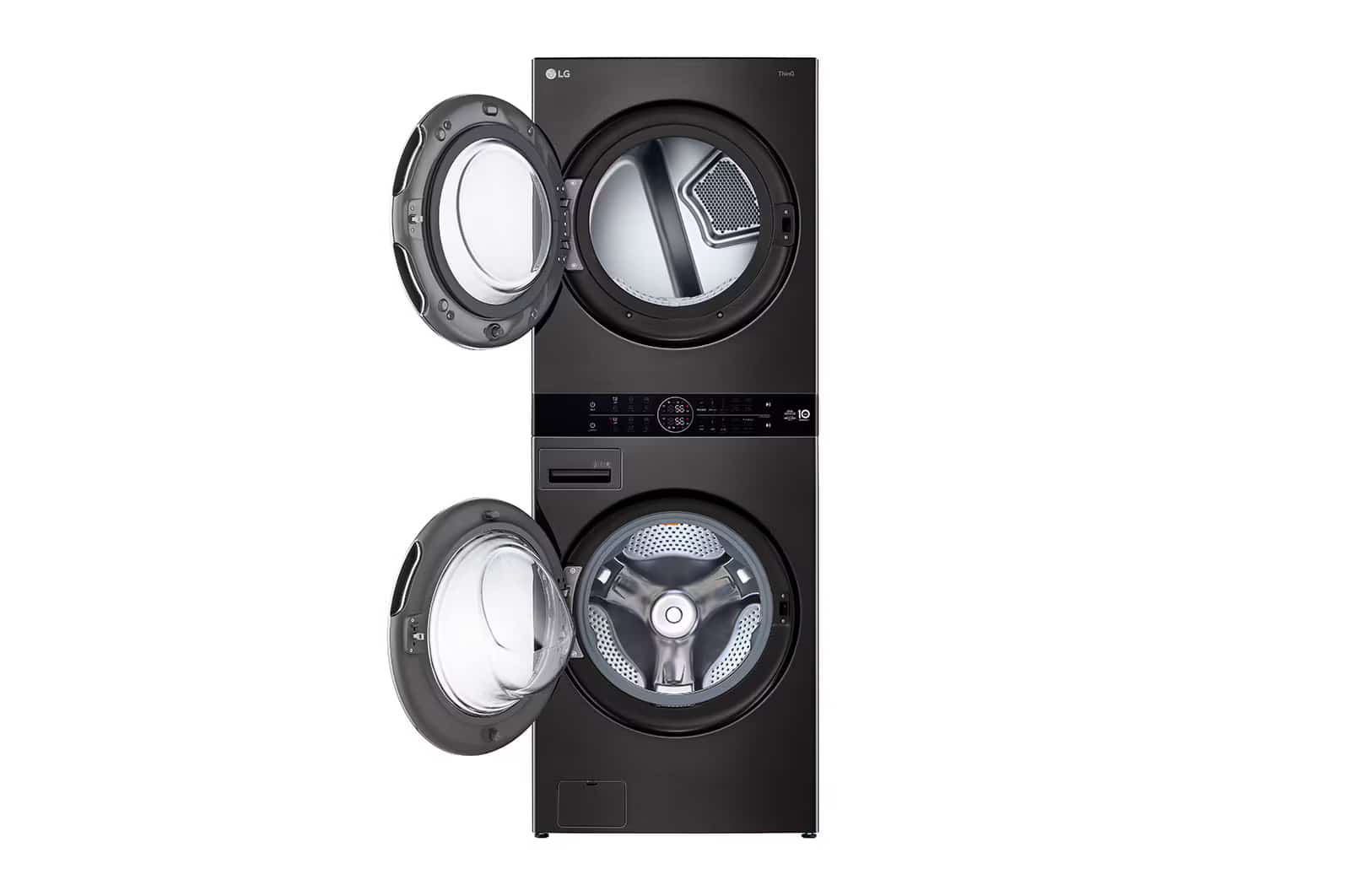 Photo of Single Unit Front Load 13/10kg LG WashTower™ with Centre Control™, Black Steel color