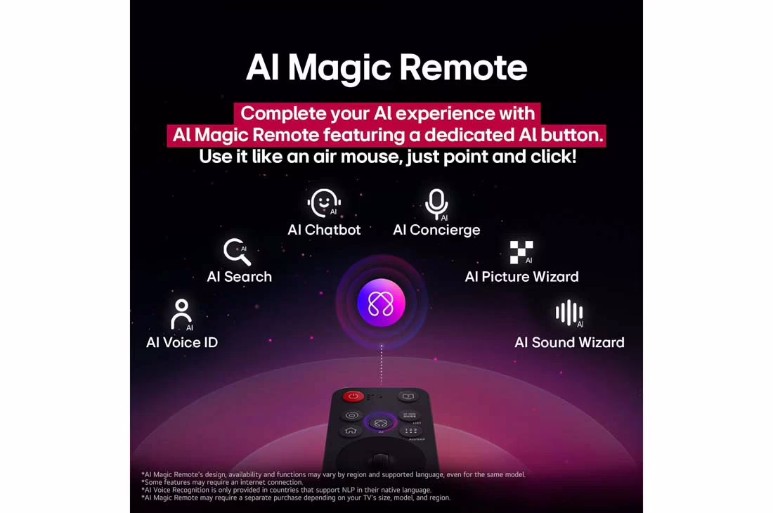 Photo of 65 inch LG OLED evo AI G5 4K 165Hz Smart TV AI Magic remote webOS25 2025