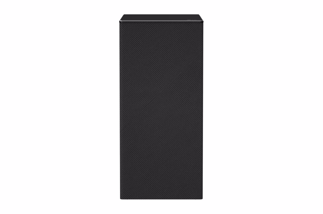 Photo of LG speakers, 400W 2.1ch, DTS Virtual:X and AI Sound Pro technologies.