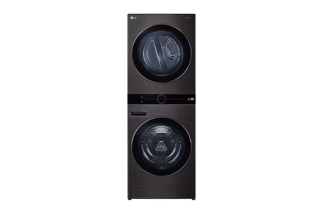 Photo of Single Unit Front Load 21/16kg LG WashTower™ with Centre Control™, Black Steel color