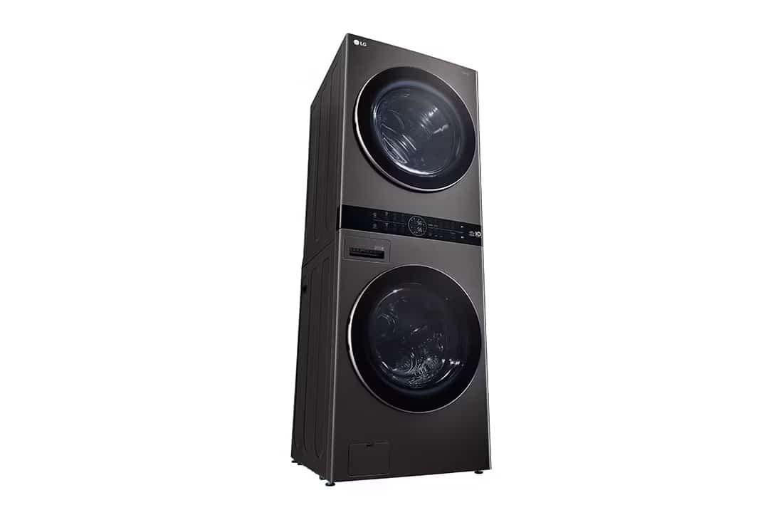 Photo of Single Unit Front Load 21/16kg LG WashTower™ with Centre Control™, Black Steel color