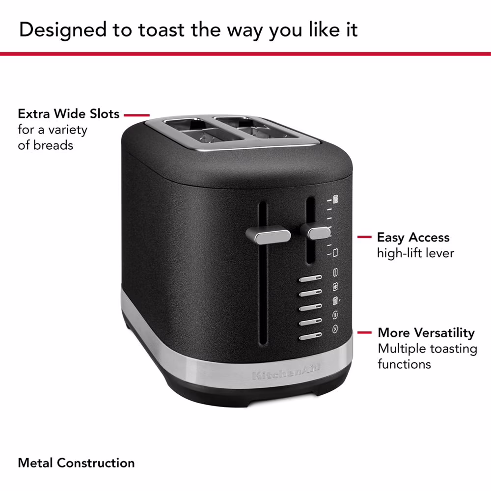 Photo of Slice Toaster, Cast Iron Black