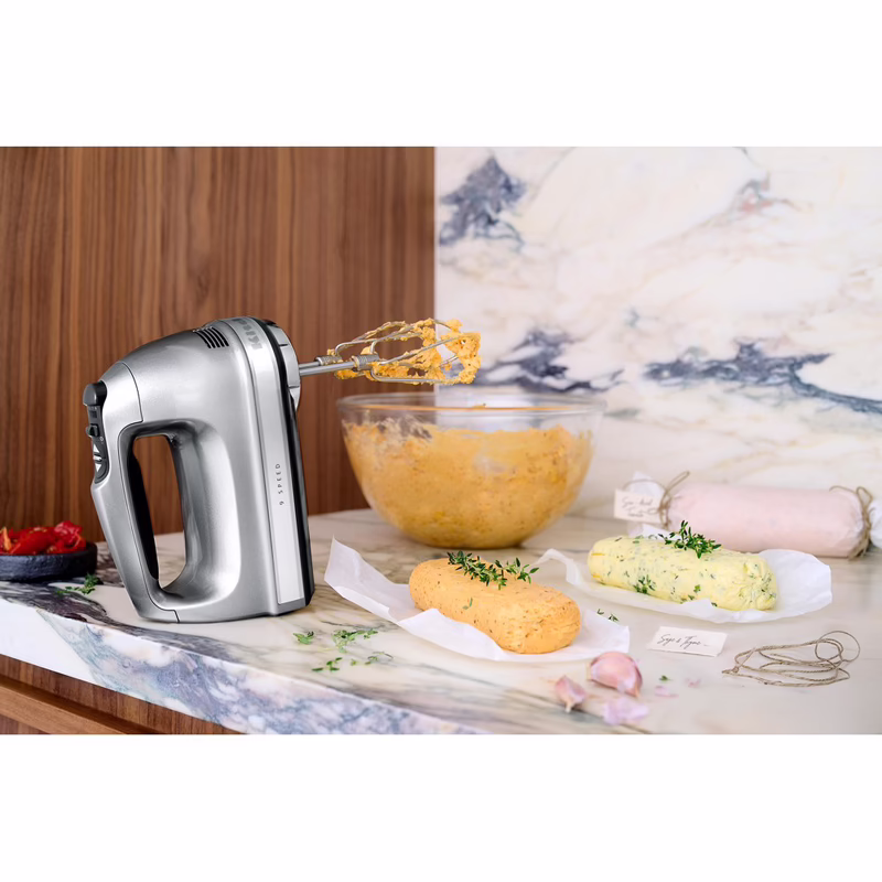 Photo of KitchenAid 9-Speed Hand Mixer, Color: CONTOUR SILVER| 5KHM9212ECU