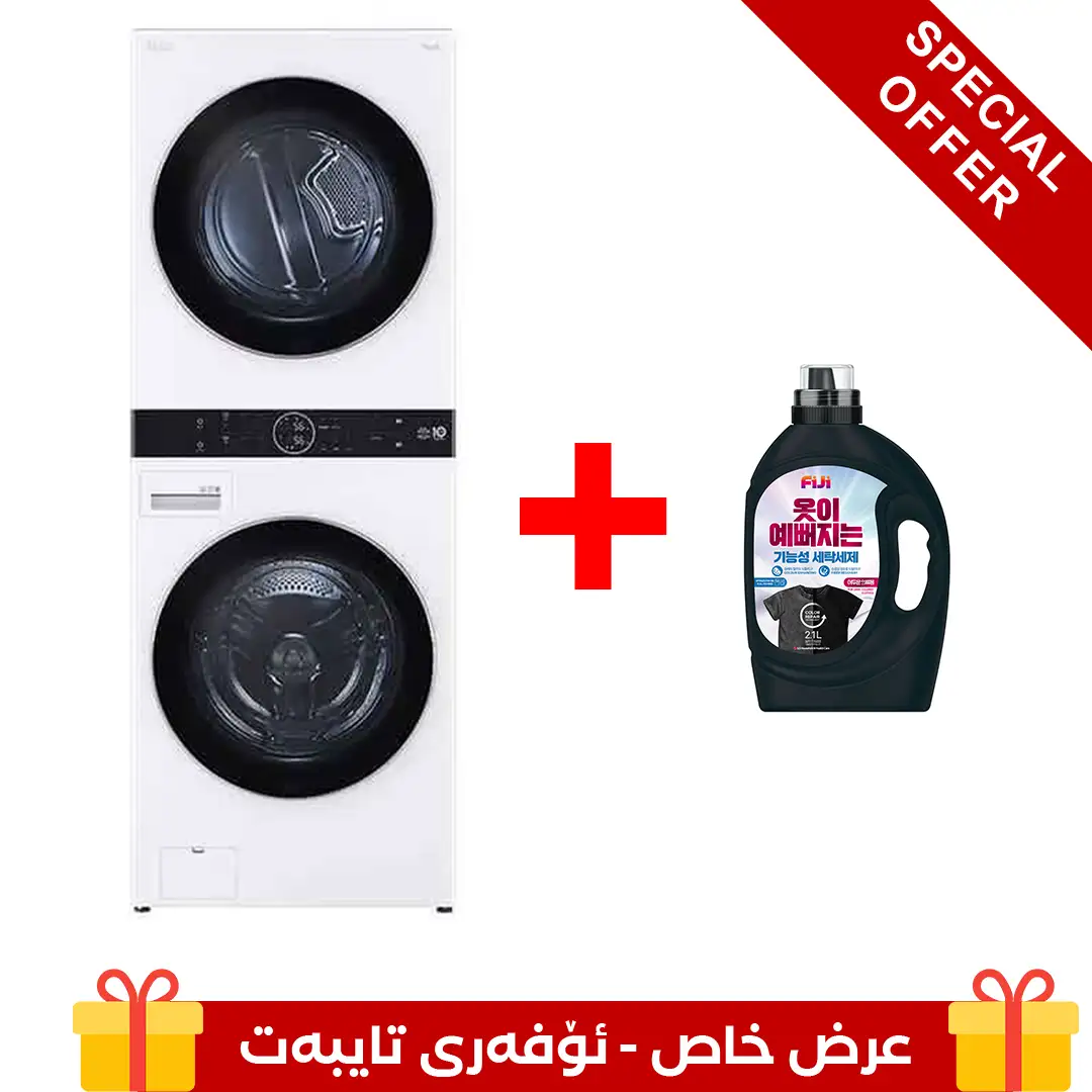 Photo of Single Unit Front Load 21/16kg LG WashTower™ with Centre Control™, White color