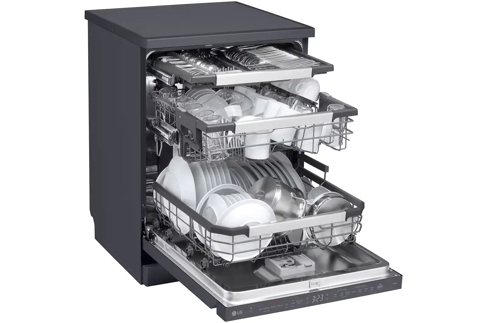 Photo of LG Dishwasher DFC237HMS, 14 Place Settings, Matt Black, with QuadWash™ and TrueSteam™ Technology