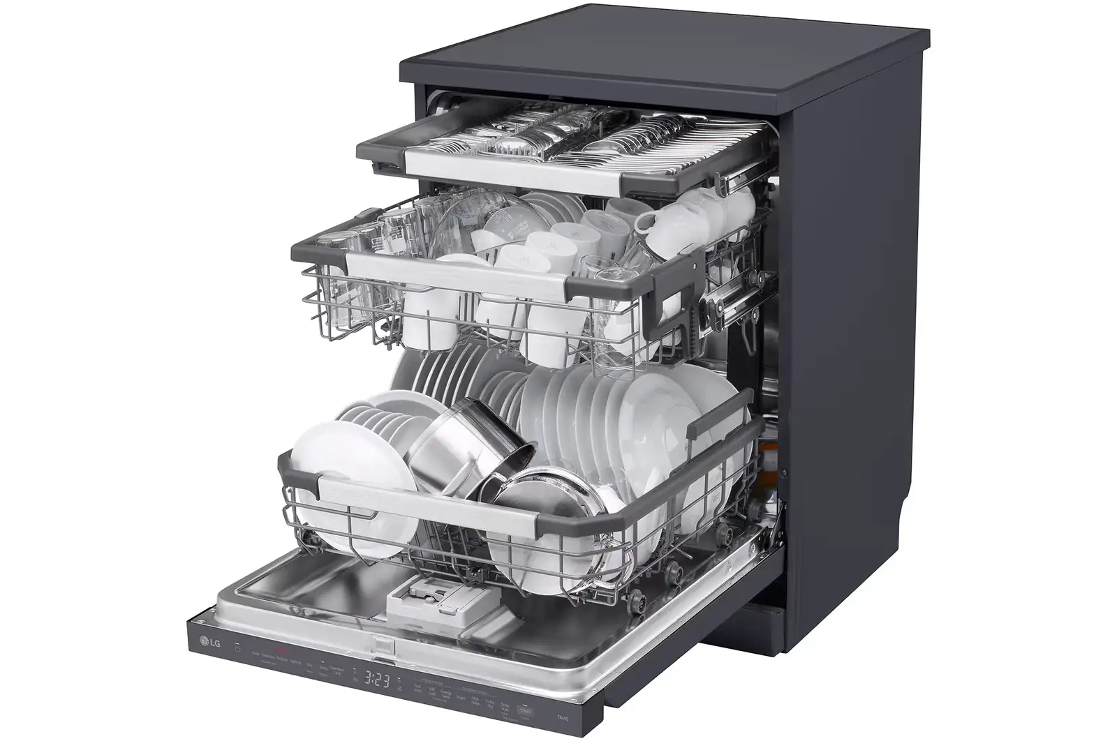 Photo of LG Dishwasher DFC237HMS, 14 Place Settings, Matt Black, with QuadWash™ and TrueSteam™ Technology