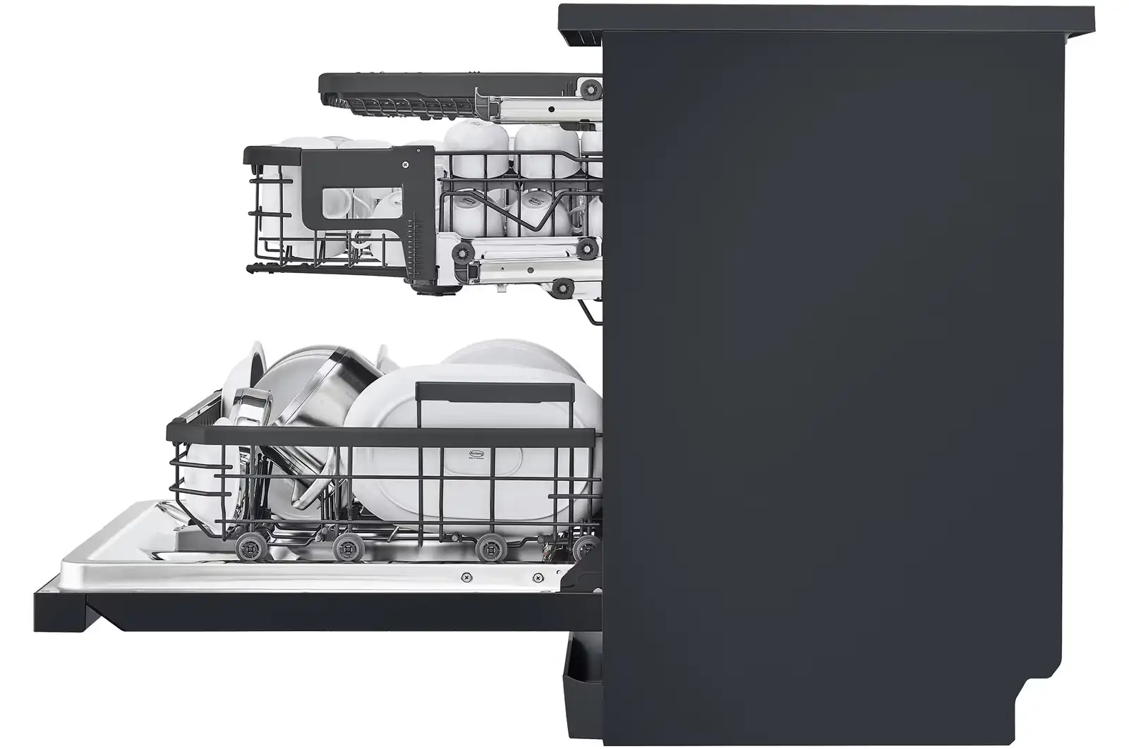Photo of LG Dishwasher DFC237HMS, 14 Place Settings, Matt Black, with QuadWash™ and TrueSteam™ Technology