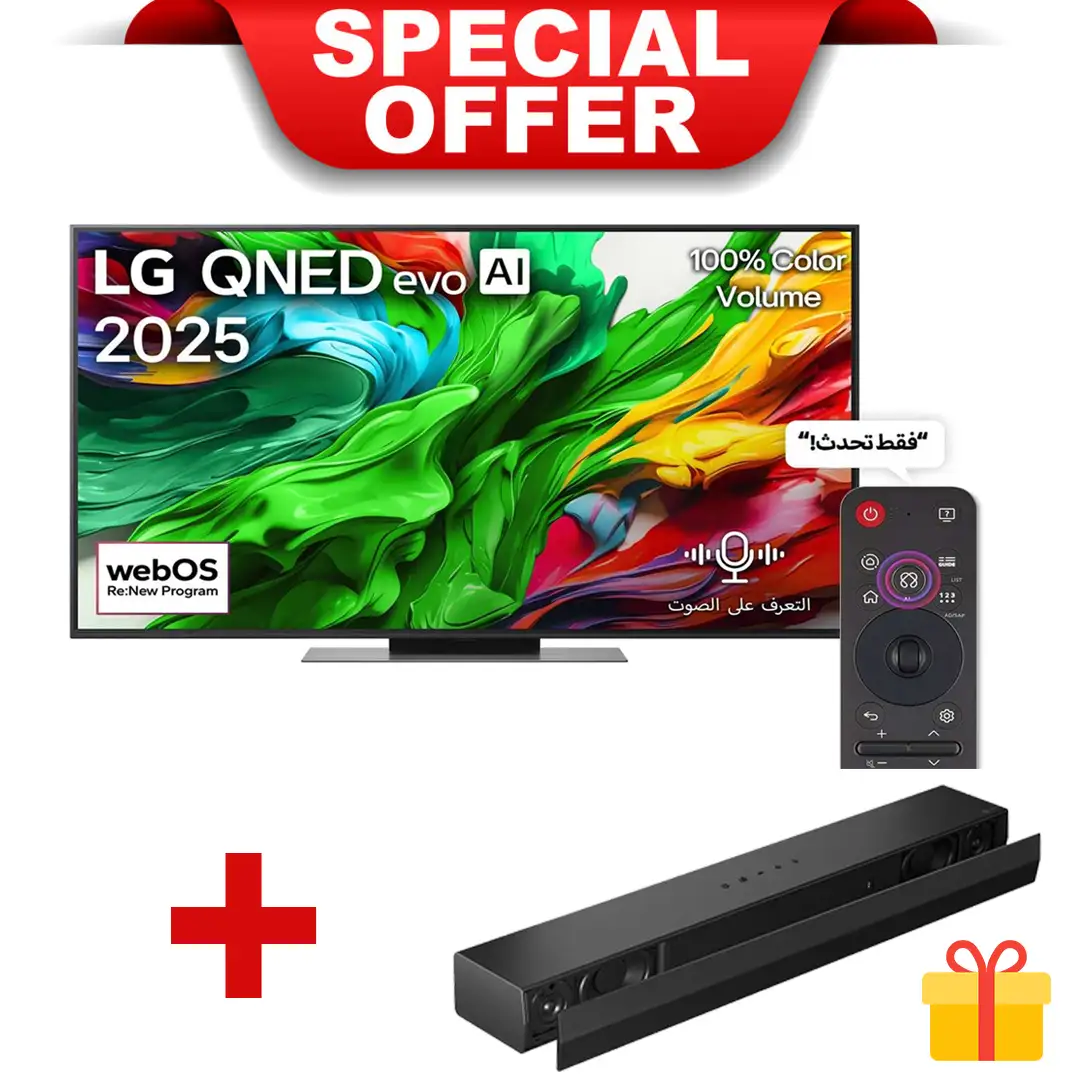 Photo of شاشة 75 بوصة LG QNED evo AI QNED86 MiniLED بدقة 4K بمعدل 120 هرتز، تلفزيون ذكي، ريموت ماجيك، نظام webOS25، إصدار 2025 | 75QNED86A6A