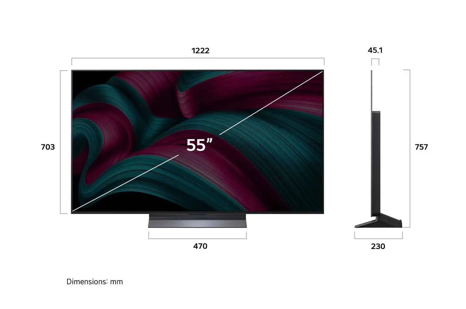 Photo of 55 inch LG OLED evo AI C5 4K 144Hz Smart TV AI Magic remote webOS25 2025