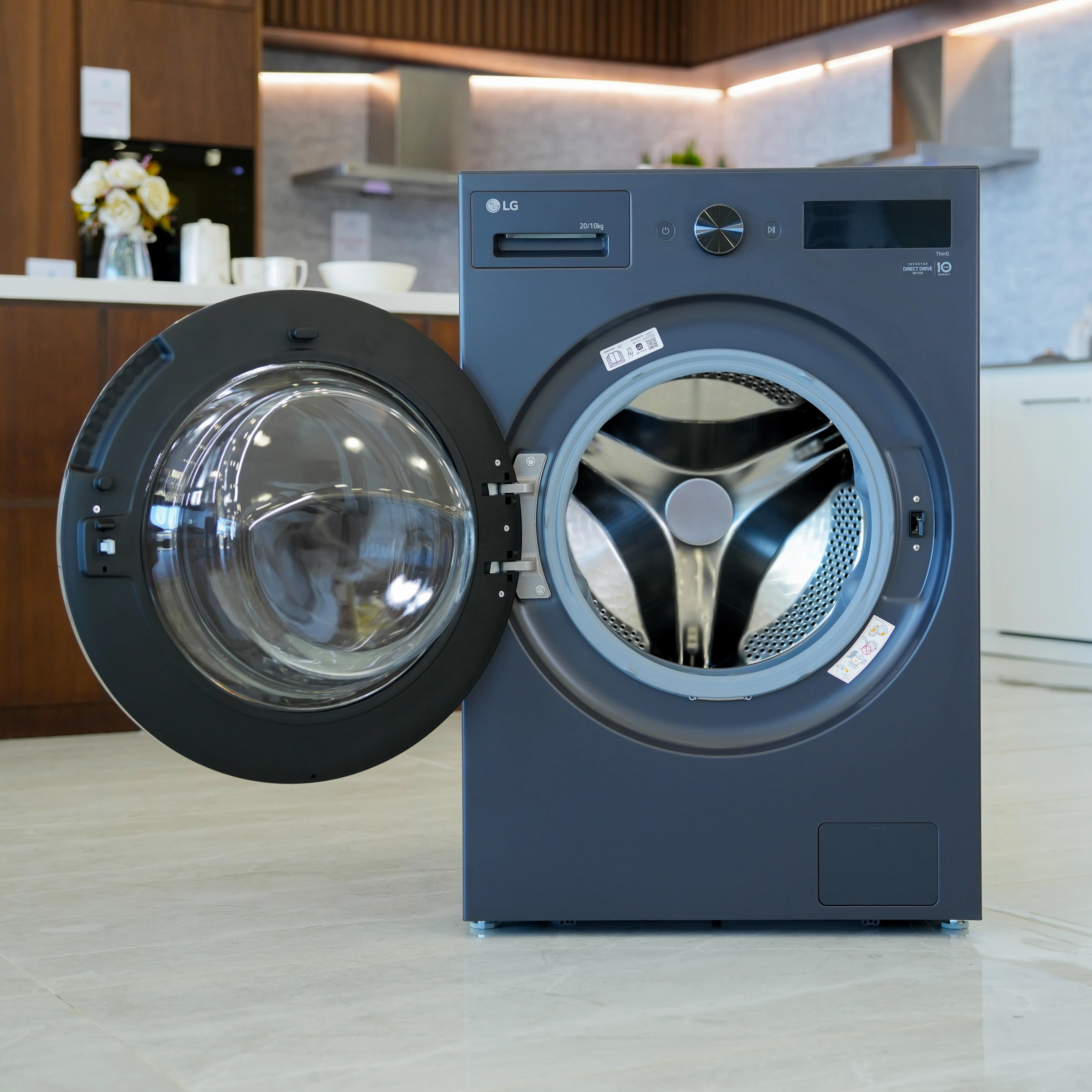 Photo of جلشۆری ئێڵ جی قەبارە 20/10 کیلۆگرام، بە تەکنەلۆژیای AI DD™، هەڵم (Steam™)، و TurboWash™ 360، ڕەنگی گەوهەری ( ڕەساسی تۆخ )