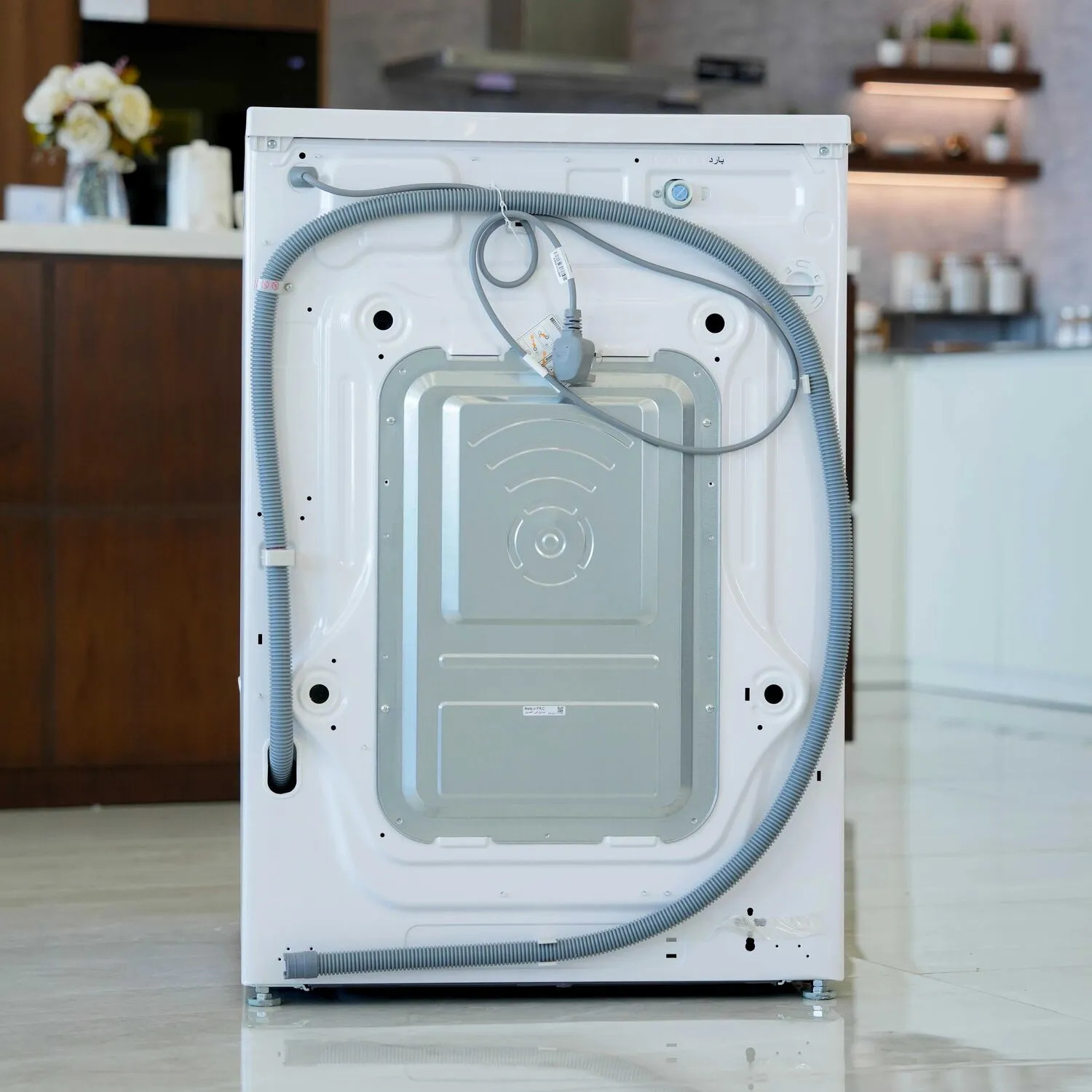 Photo of غسالة إل جي بسعة 20/10 كيلو، بتقنية AI DD™، البخار (Steam™)، و TurboWash™ 360، باللون الأبيض المميز