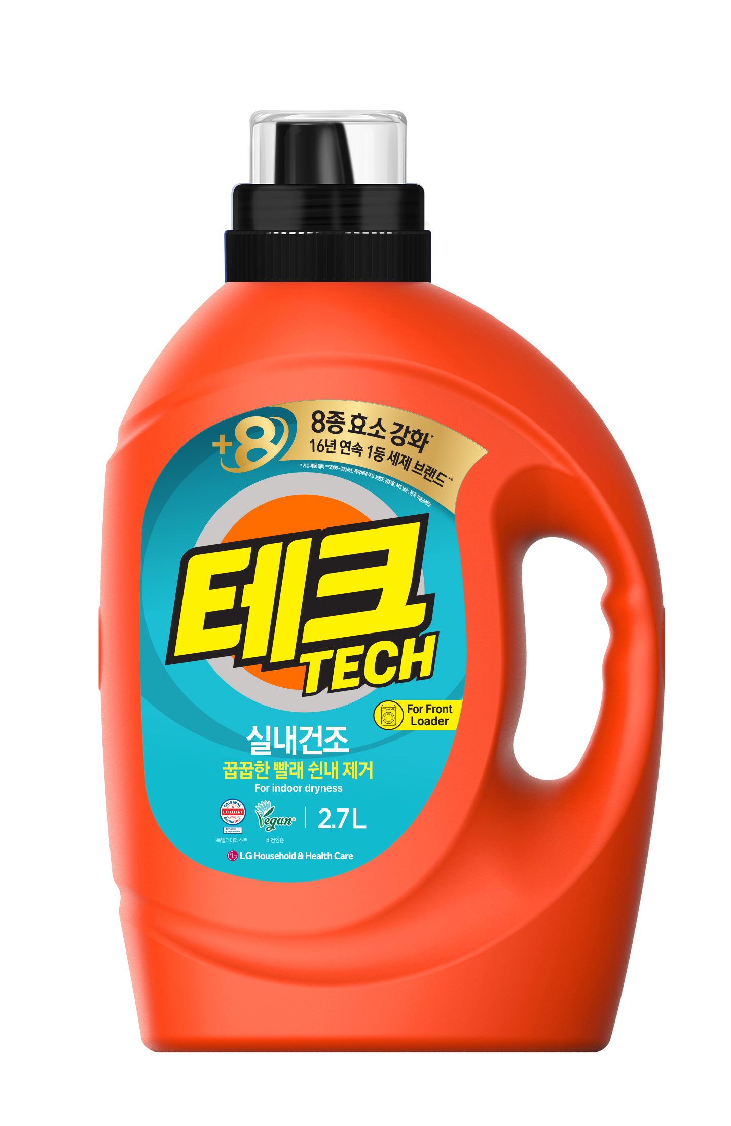 Photo of Tech "Indoor Dryness" laundry detergent for Front Loader Washing Machines.