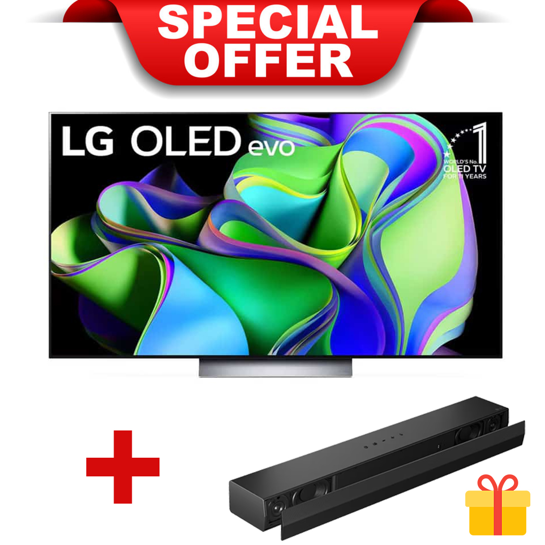 Photo of LG, OLED evo TV, 83 inch C3 series, WebOS Smart AI ThinQ, Magic Remote, 4 side cinema, Dolby Vision HDR10, HLG, AI Picture Pro, AI Sound Pro (9.1.2ch), Dolby Atmos, 1 pole stand, 2023 New