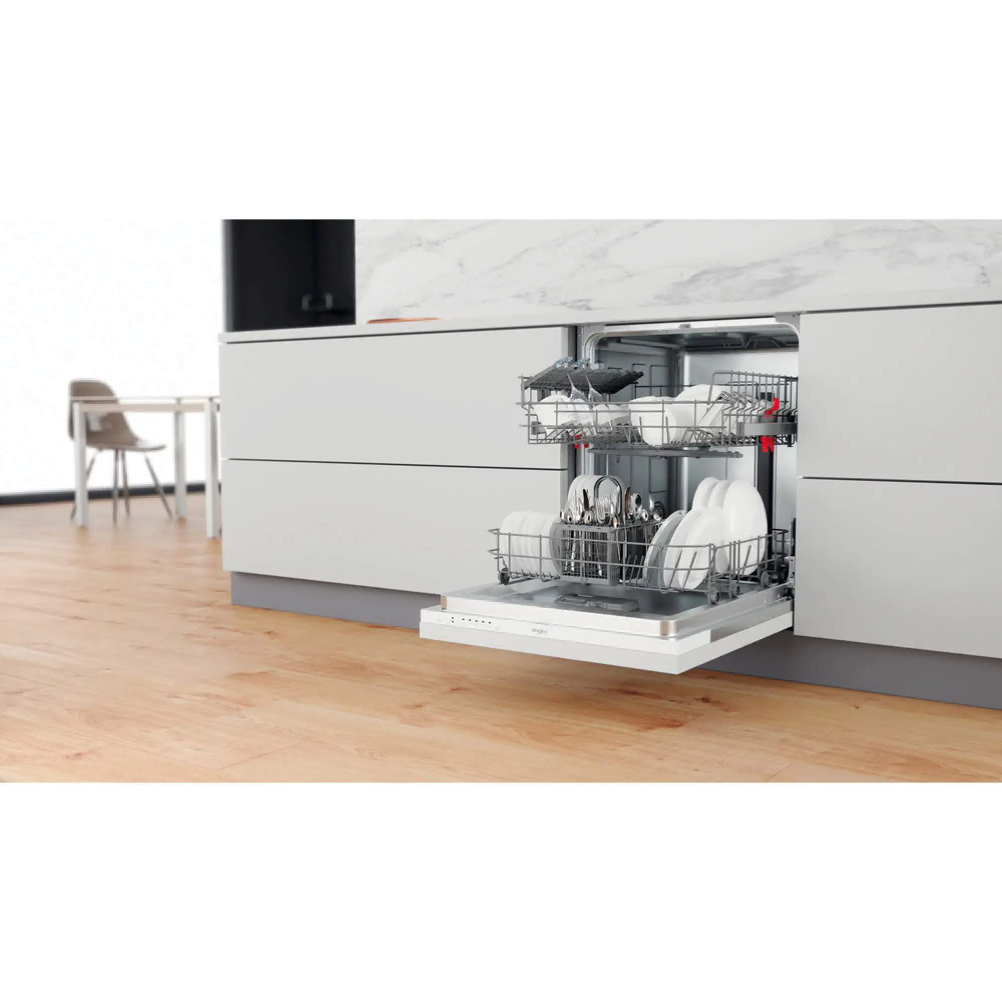 Photo of  غسالة صحون ويرلبول المدمجة (Built-in): لون أبيض، حجم كامل - موديل WIE 2B19 N UK 