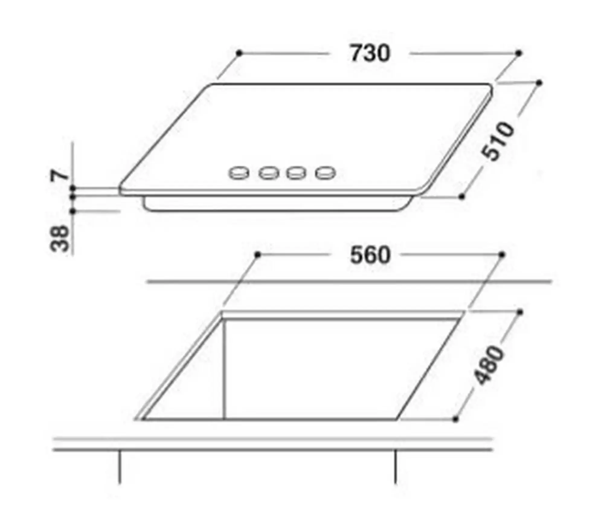 Photo of طباخ غاز ويرلبول: 5 شعلات - AKR 358/IX