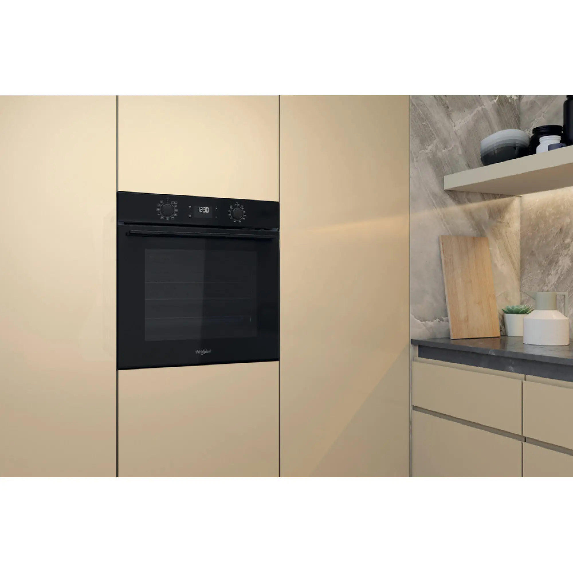 Photo of فرن ويرلبول كهربائي مدمج (بلت إن): لون أسود، تنظيف ذاتي - موديل OMK58HU1B