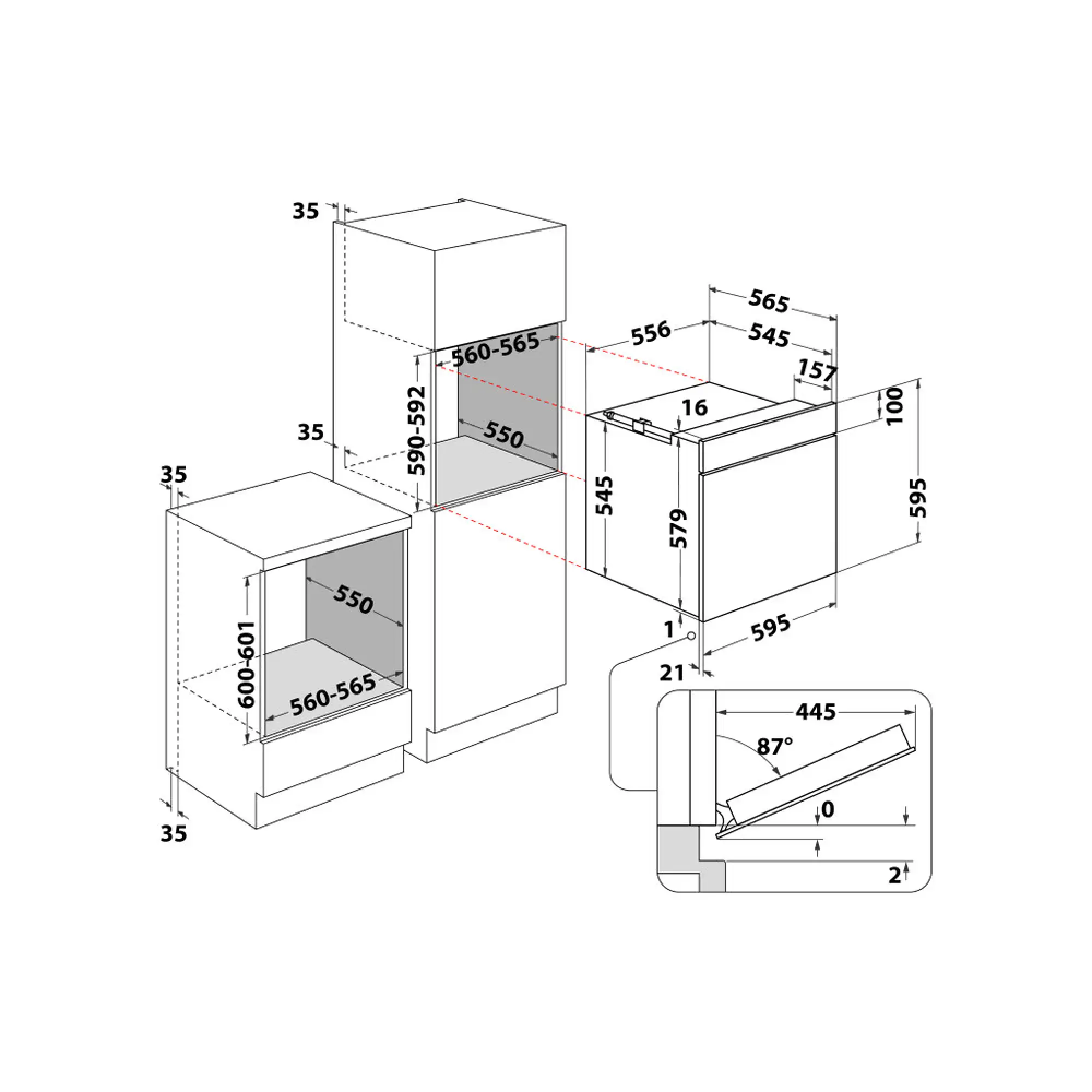 Photo of فرن غاز ويرلبول - بيلت إن(دفن) - لون إينوكس - OSA Y3G3F IX