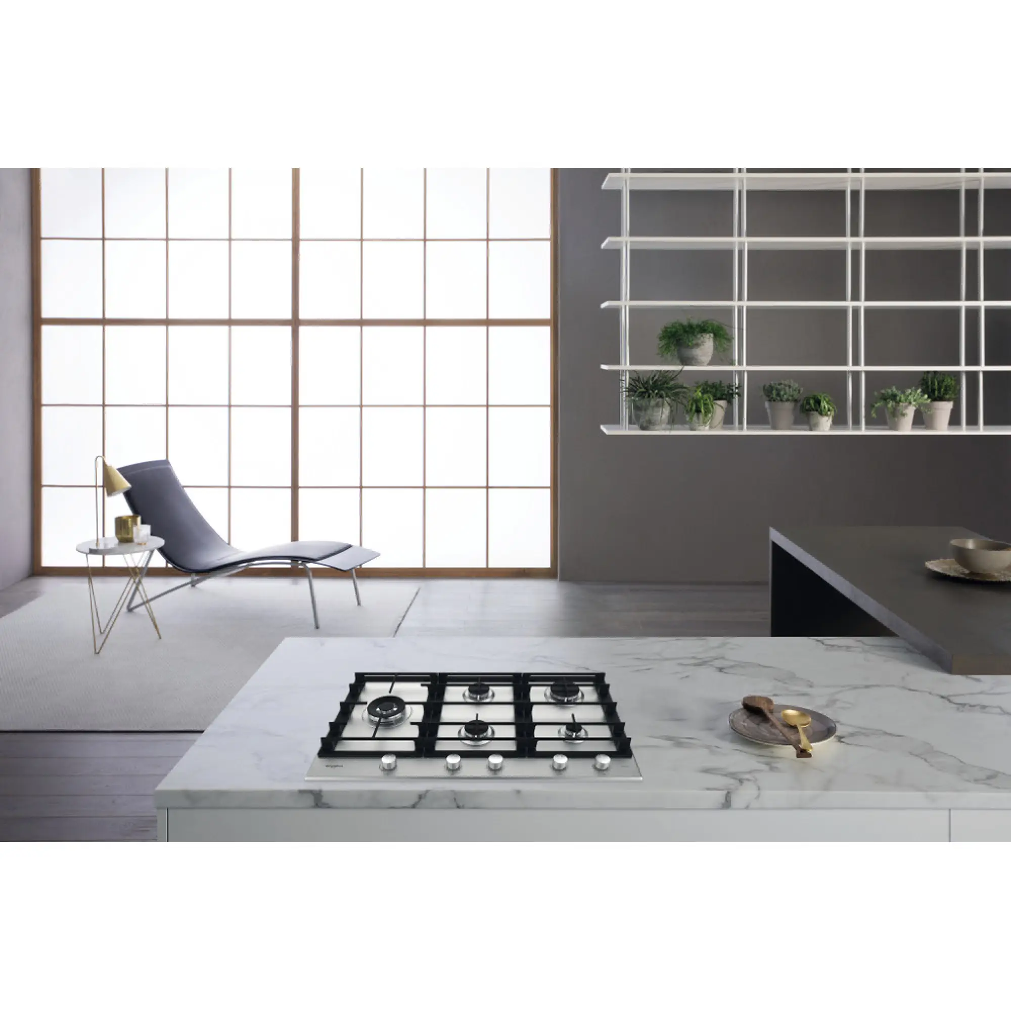 Photo of طباخ غاز ويرلبول (مسطح)، 5 شعلات - GMWL 928/IXL