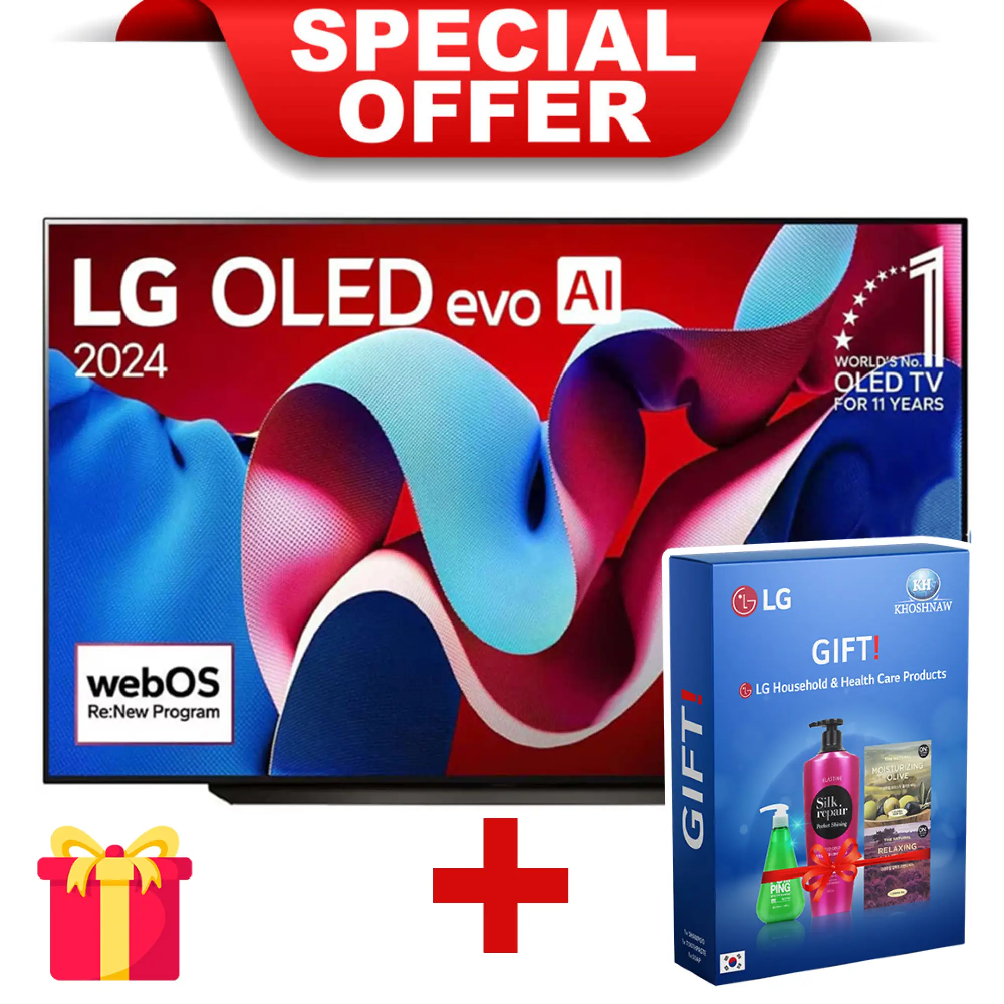 Photo of تلفزيون LG OLED evo AI C4 4K الذكي مقاس 55 بوصة المدعوم بجهاز التحكم AI Magic remote وتكنولوجيا الصوت Dolby Vision وواجهة webOS24 طراز عام 2024