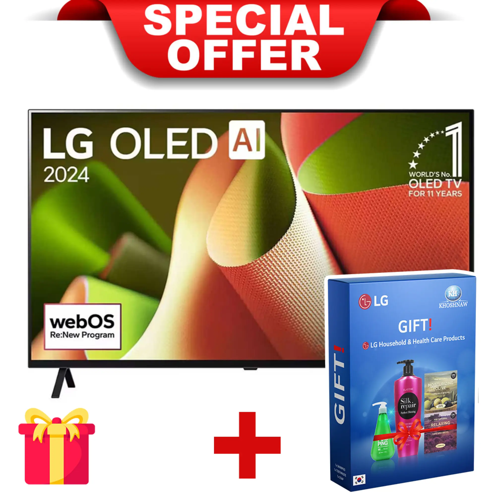 Photo of 55 Inch LG OLED AI B4 4K Smart TV AI Magic remote Dolby Vision webOS24 - OLED55B46LA (2024)