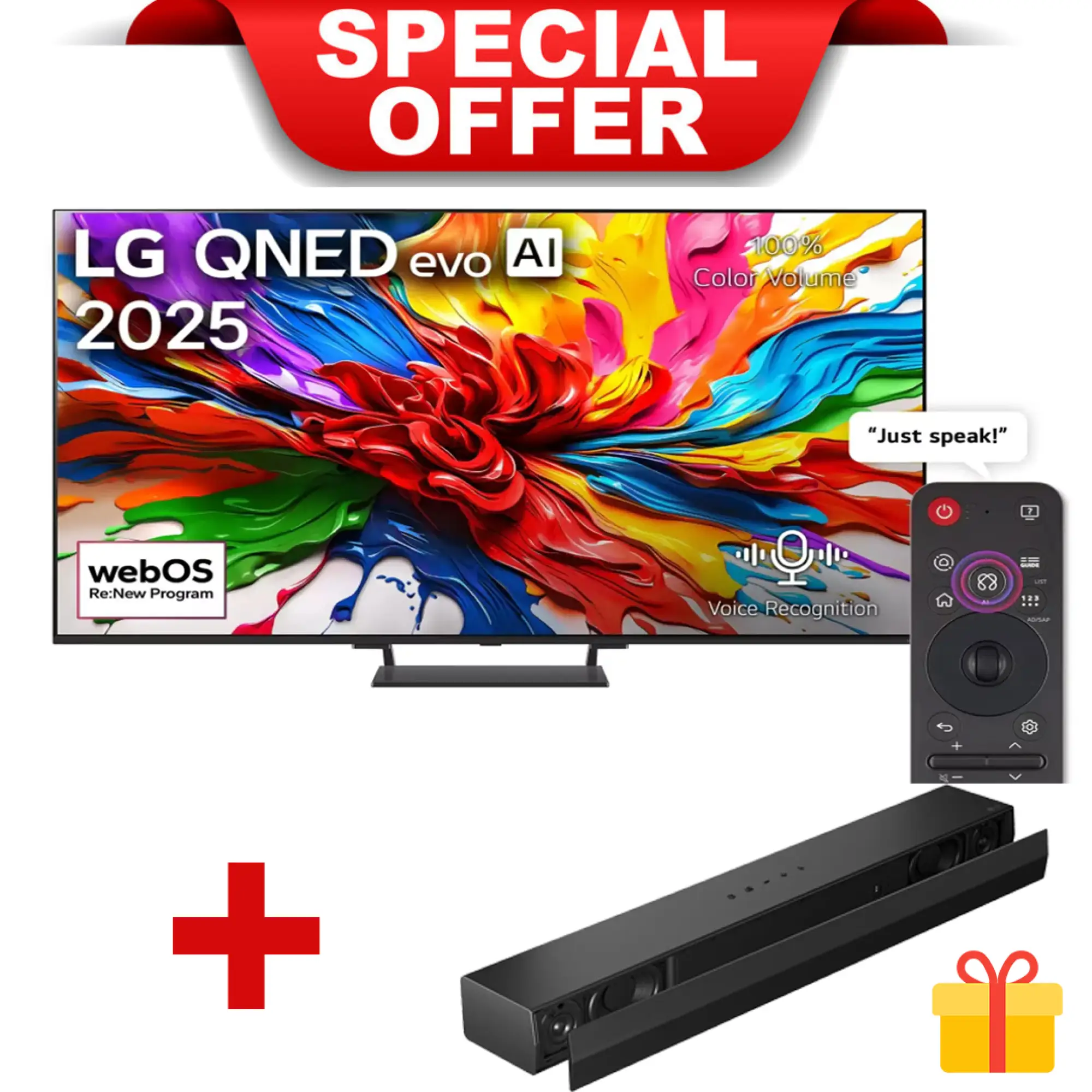 Photo of تلفزيون LG QNED evo AI QNED93 ‏75 بوصة MiniLED بدقة 4K و 120Hz Native (VRR 144Hz)، ريموت سحري، نظام webOS25 إصدار 2025