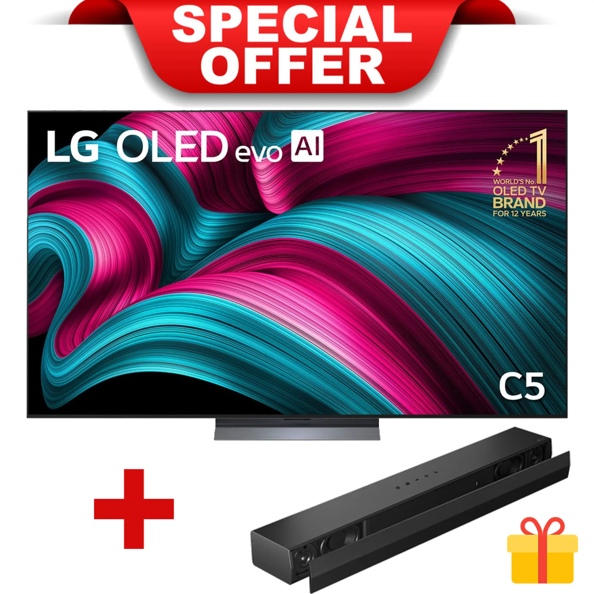 Photo of تلفزيون LG OLED evo AI C5 مقاس 77 بوصة بدقة 4K 144Hz ومدعوم بجهاز التحكم AI Magic remote وواجهة webOS25 طراز عام 2025