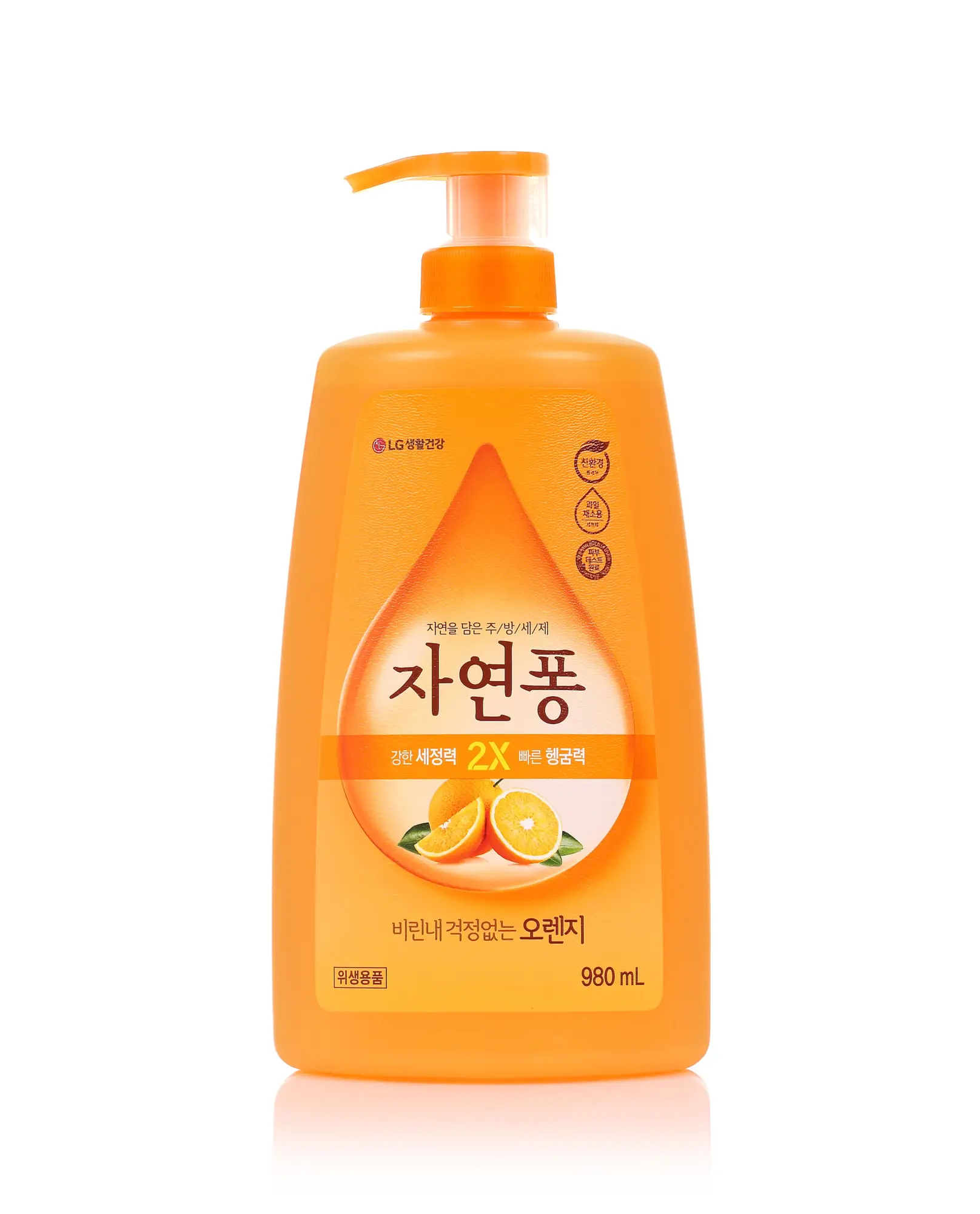 Photo of سائل غسيل الصحون الطبيعي"LG Jayeonpong Dish Detergent - Fresh Orange"