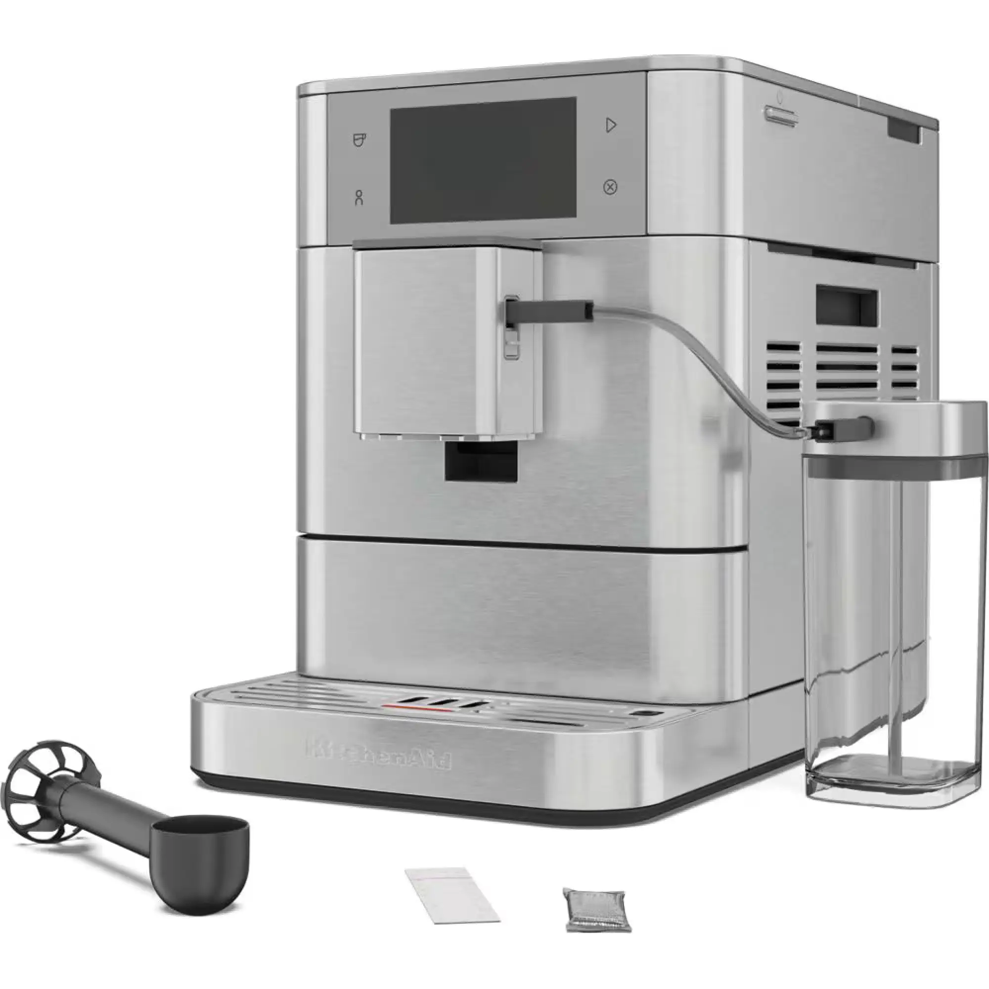 Photo of ماكينة صنع القهوة أوتوماتيكية بالكامل كيتشن أيد موديل KF8 - لون ستيل (5KES8558BSX)