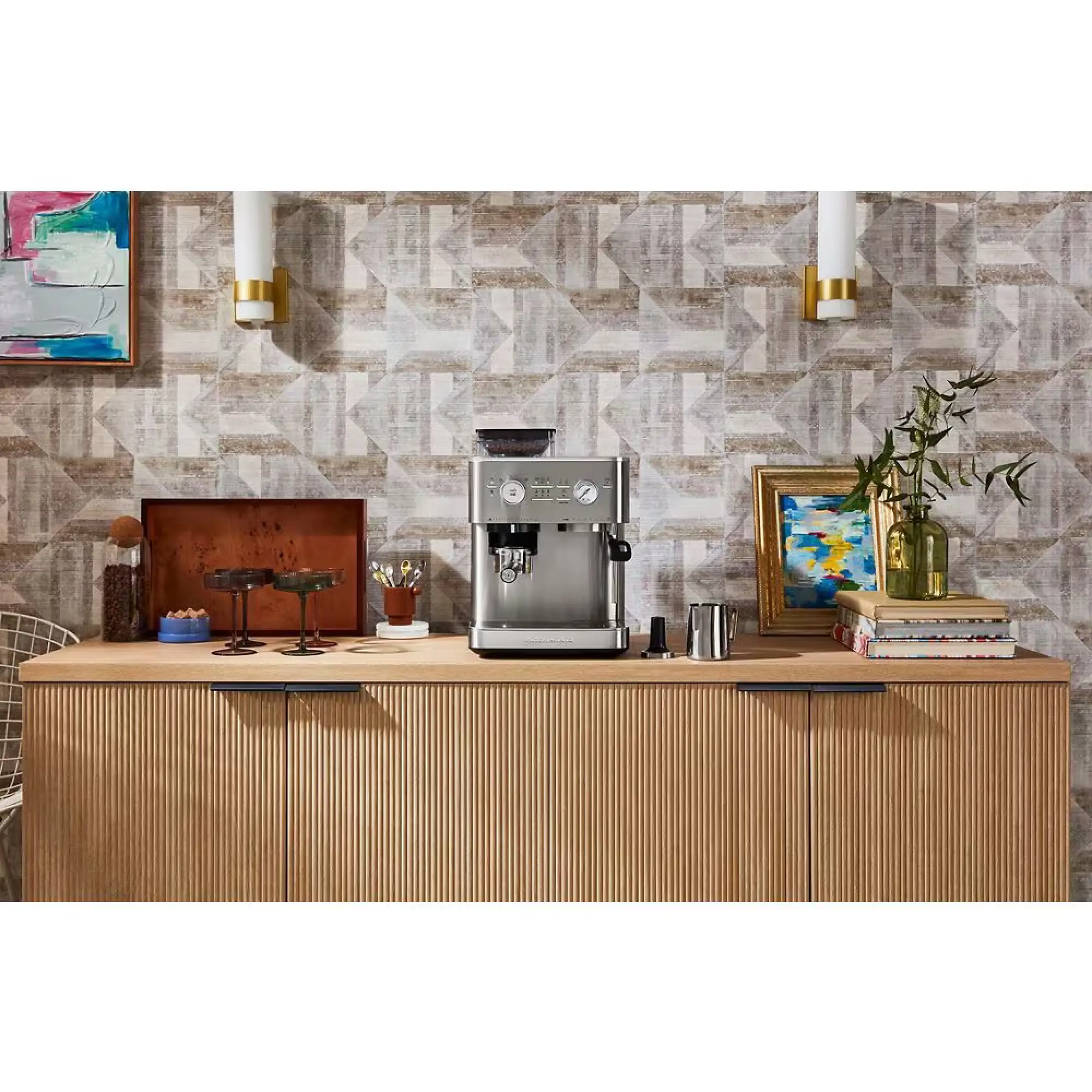 Photo of ماكينة إسبريسو كيتشن آيد شبه الأوتوماتيكية مع مطحنة مدمجة - موديل 5KES6551BSX - ستانلس ستيل | 5KES6551BSX