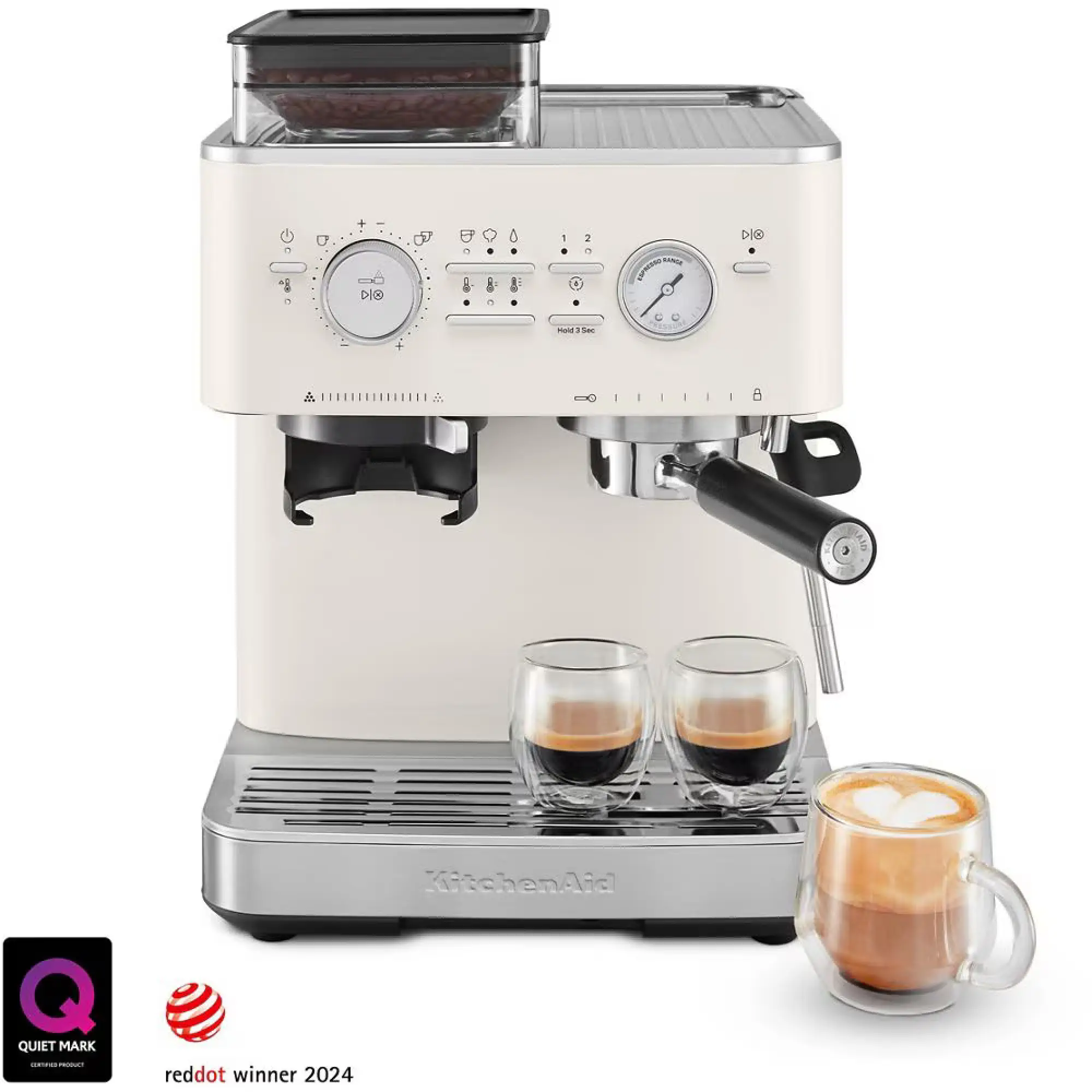 Photo of ماكينة صنع قهوة إسبريسو نصف أوتوماتيكية من كيتشن أيد موديل 5KES6551BPL - لون أبيض بورسلين (Porcelain White) | ضمان لمدة 2 سنةماكينة صنع قهوة إسبريسو نصف أوتوماتيكية من كيتشن أيد موديل 5KES6551BPL - لون أبيض بورسلين (Porcelain White) | 