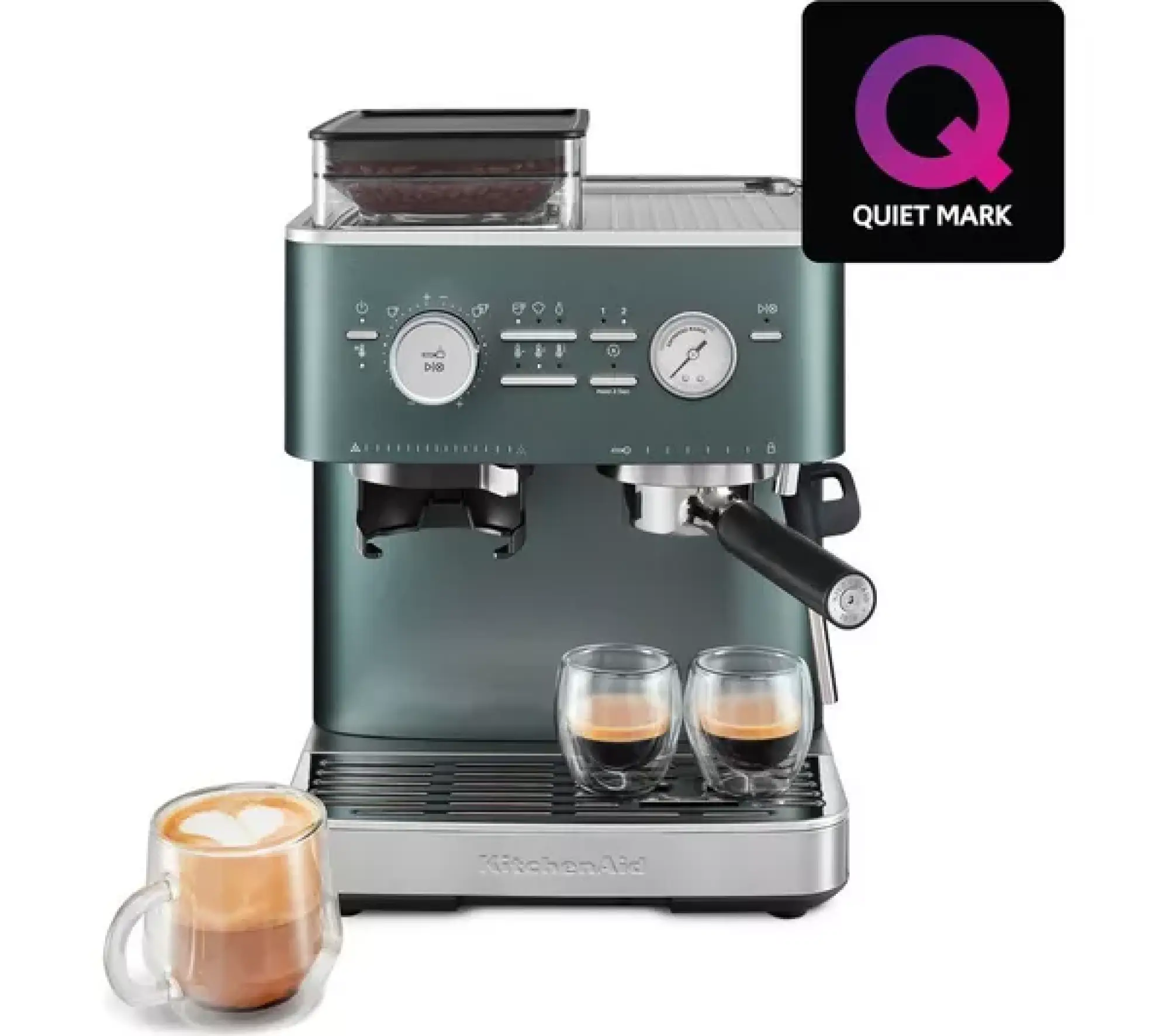 Photo of صانعة القهوة شبه الأوتوماتيكية كيتشن إيد لون أخضر غامق (جونيبر) 5KES6551BJP