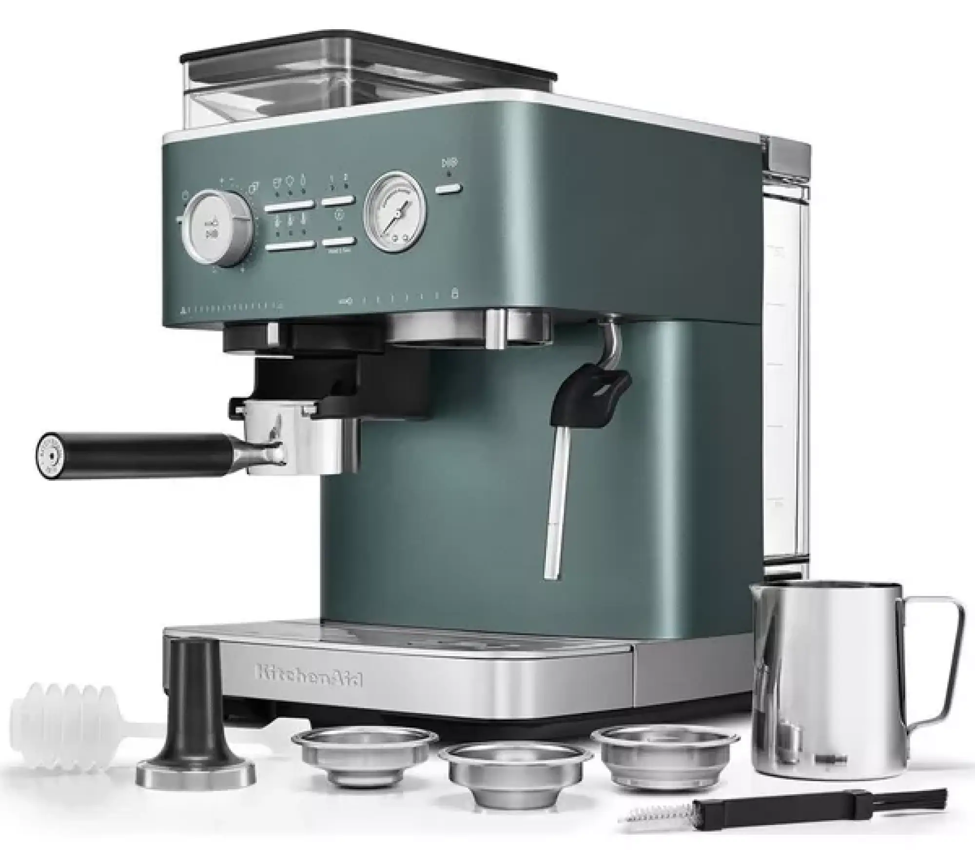 Photo of صانعة القهوة شبه الأوتوماتيكية كيتشن إيد لون أخضر غامق (جونيبر) 5KES6551BJP