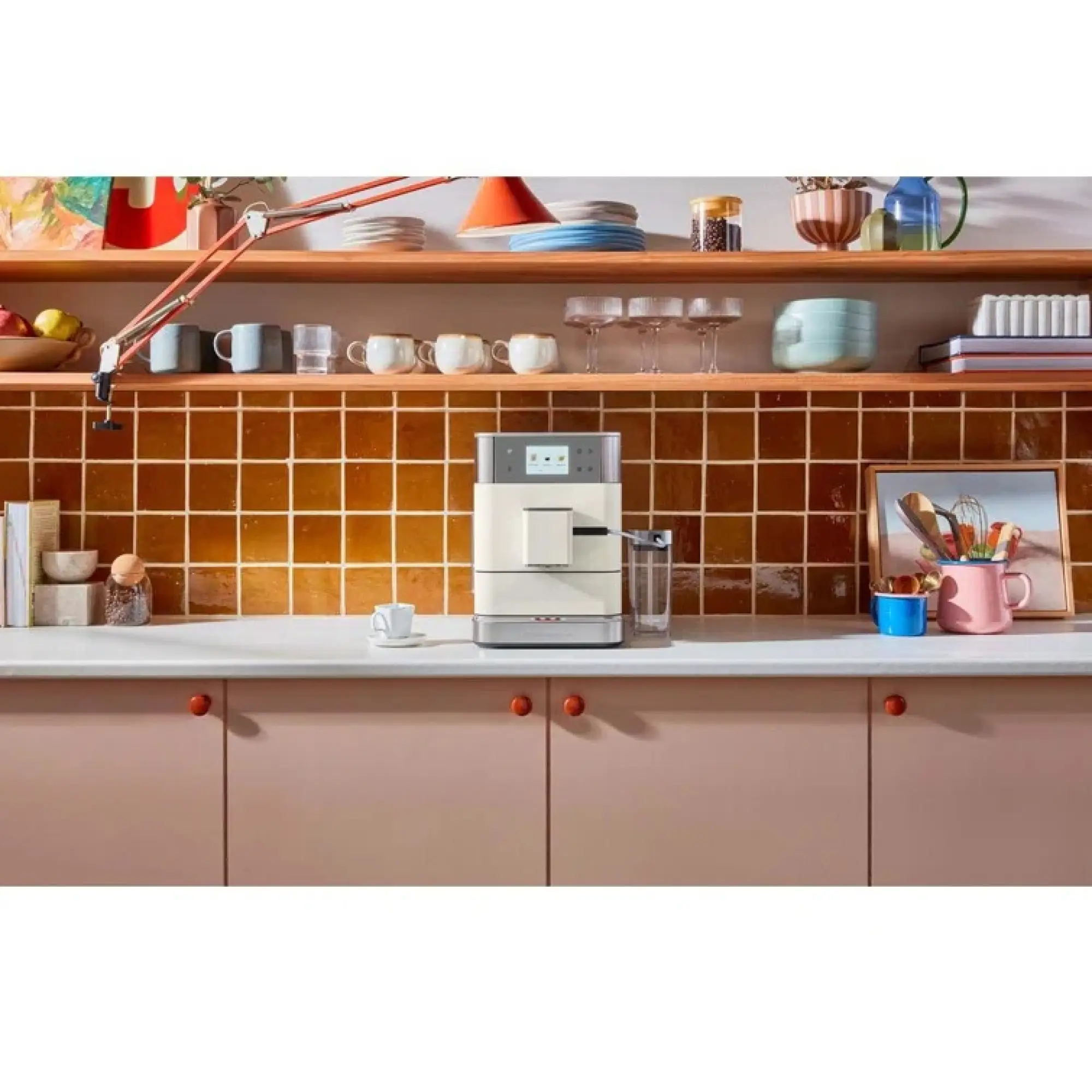 Photo of KitchenAid Espresso Machine Model 5KES8557BPL | Color: Porcelain