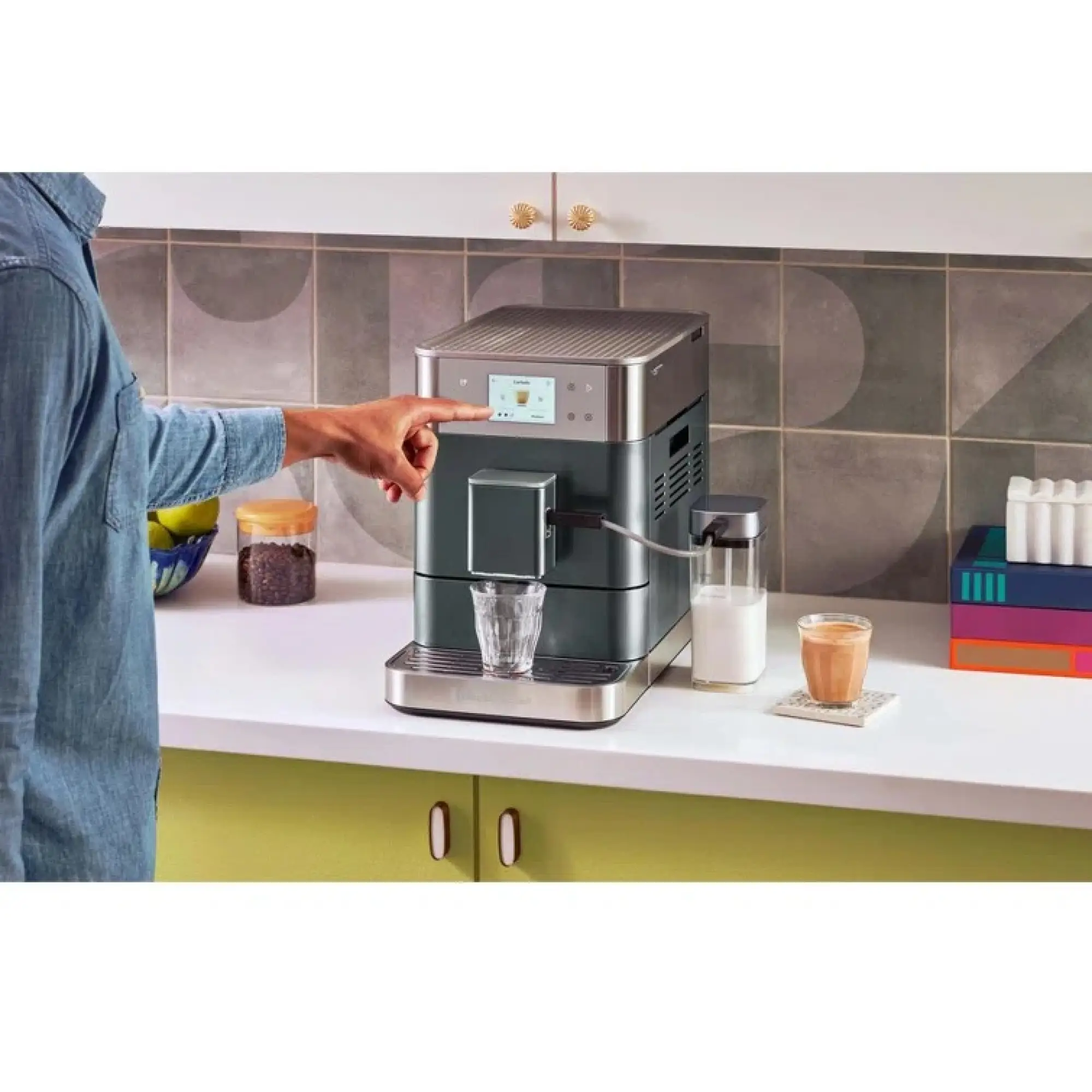 Photo of Design Award Winner - KitchenAid Espresso Machine Model 5KES8557BJP | Color: Juniper