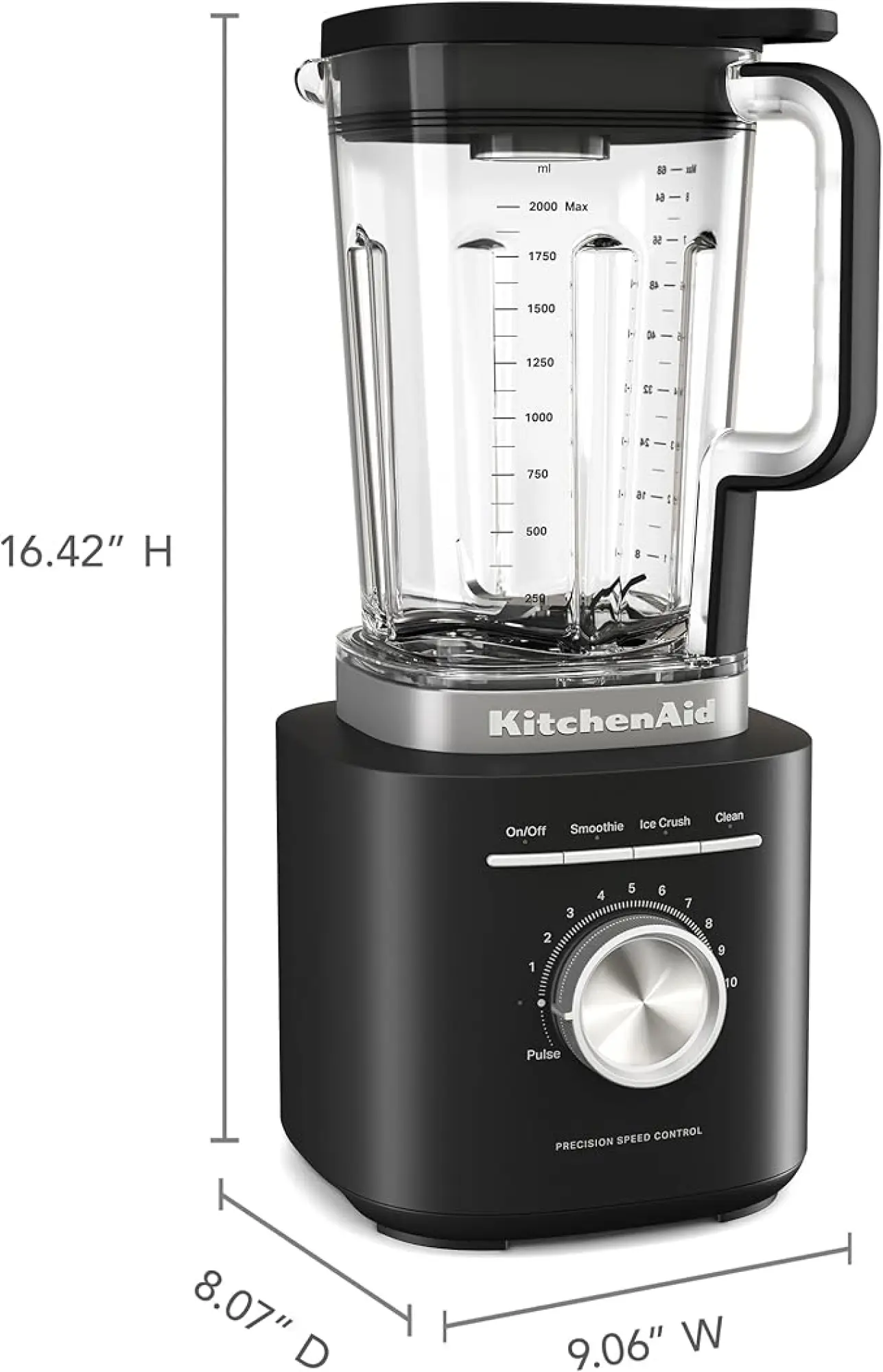 Photo of KitchenAid Pure Power Blender - Matte Black (5KSB2073BBM)
