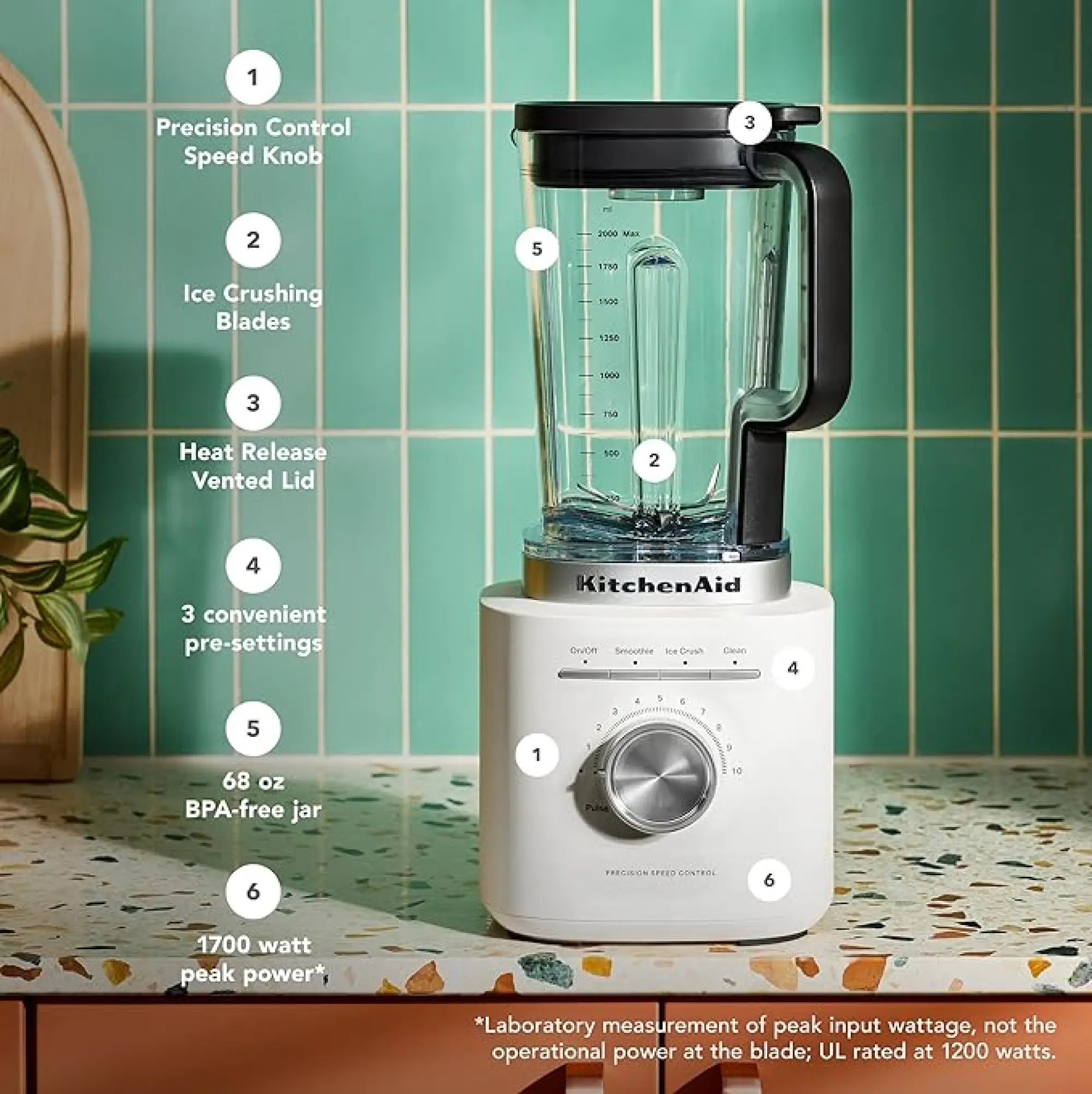 Photo of  خلاط كيتشن إيد بيور باور - أبيض بورسلين (5KSB2073BPL)