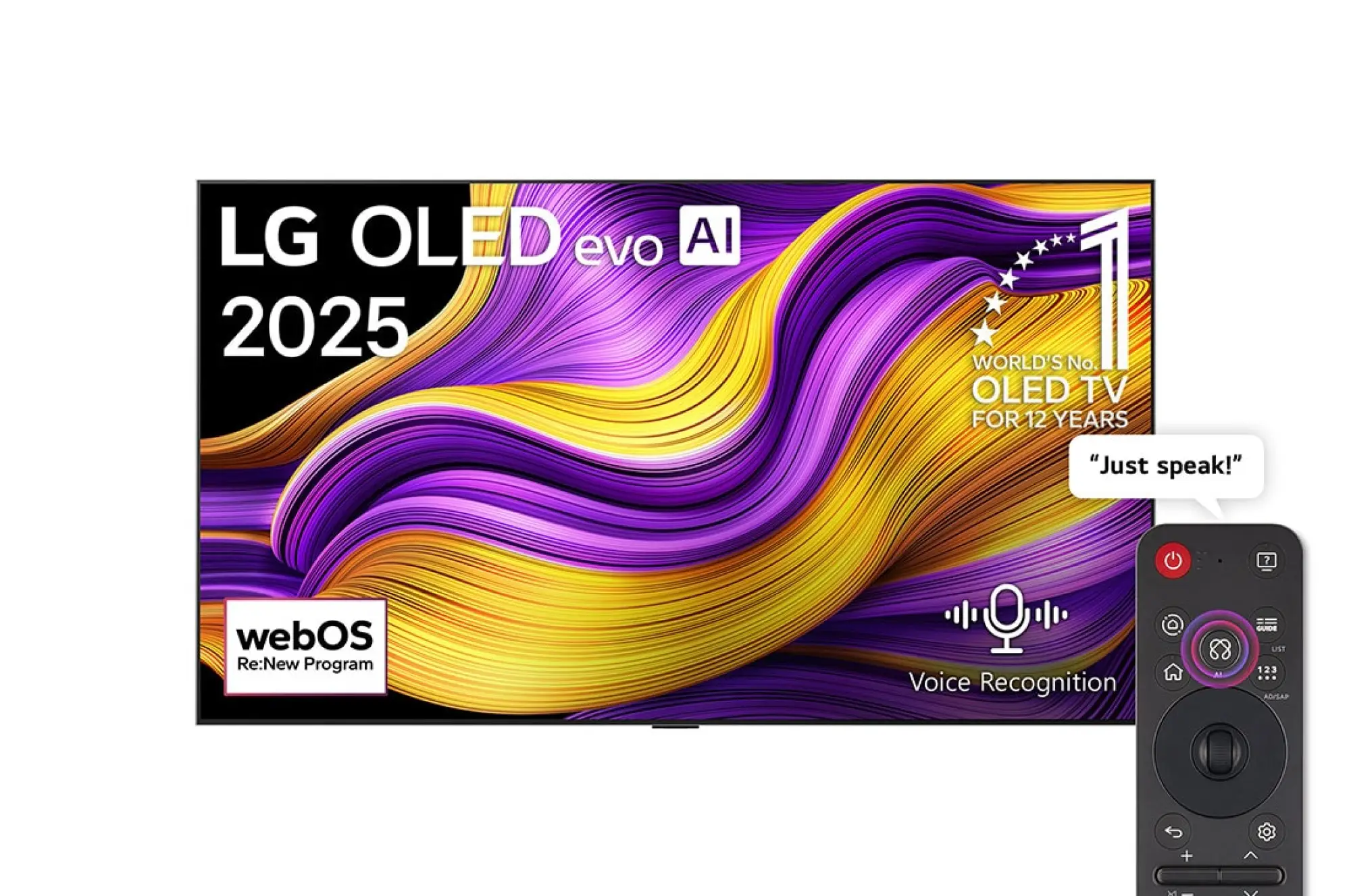 Photo of LG Smart OLED TV (LG OLED evo AI G5) 77-inch, 2025 Model with 4K Resolution and 165Hz, featuring the superb alpha 11 AI Processor and AI Magic Remote, webOS 25.