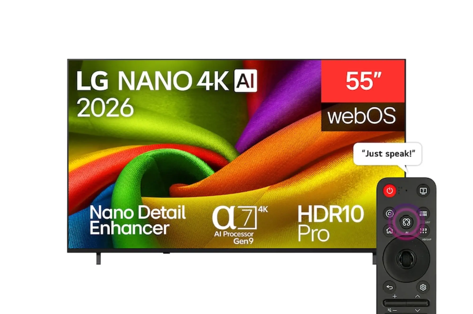 Photo of تلفزيون ذكي LG NANO 4K AI NU85 مقاس 55 بوصة موديل 2026