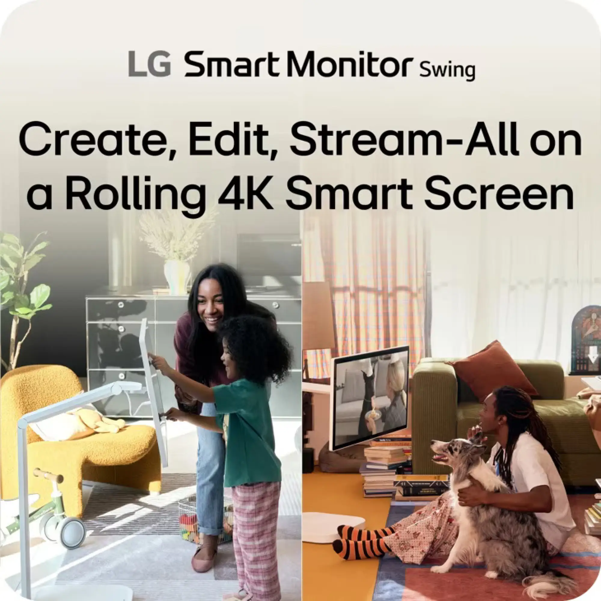 Photo of شاشة إل جي ألترا وايد 32 إنش Smart Monitor Swing - موديل 32U889SA-W