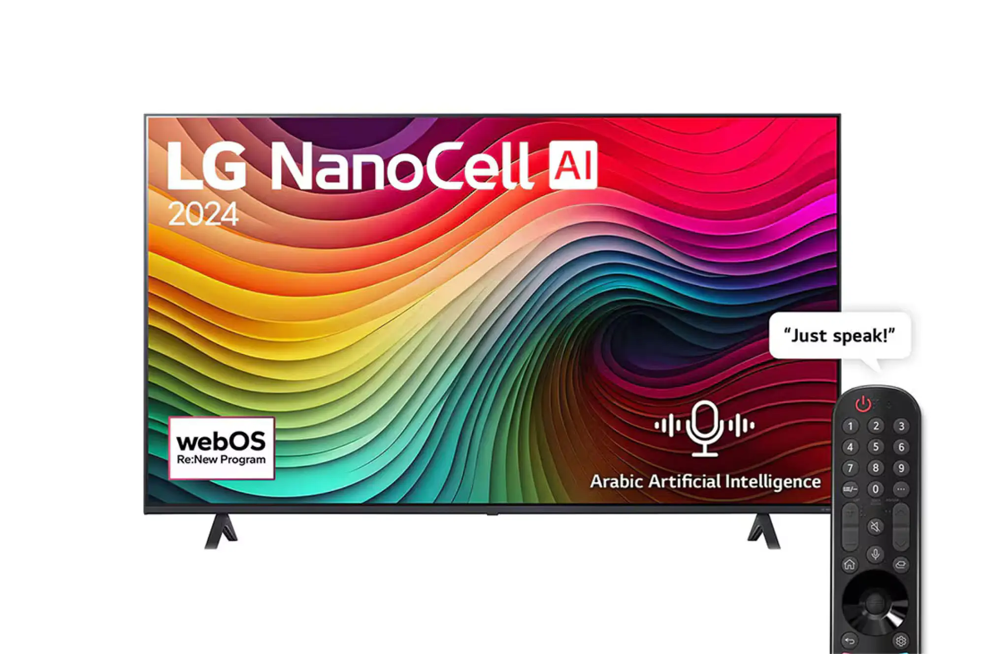 Photo of تلفزيون ال جي سمارت 65 بوصة LG NanoCell AI NANO80 بدقة 4K، ريموت سحري، HDR10، نظام webOS24 - موديل 65NANO80T6A (2024)