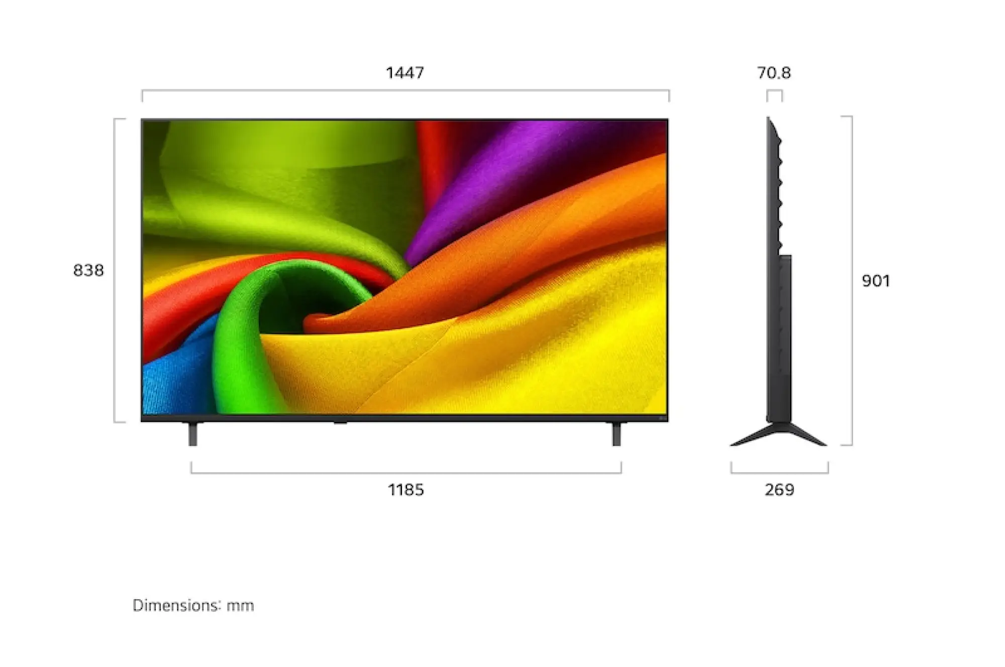 Photo of تلفزيون إل جي الذكي بحجم 65 بوصة ، مع الريموت الذكي AI Magic Remote، وميزة HDR10 Pro، ونظام webOS، موديل 2026 (60 هرتز).