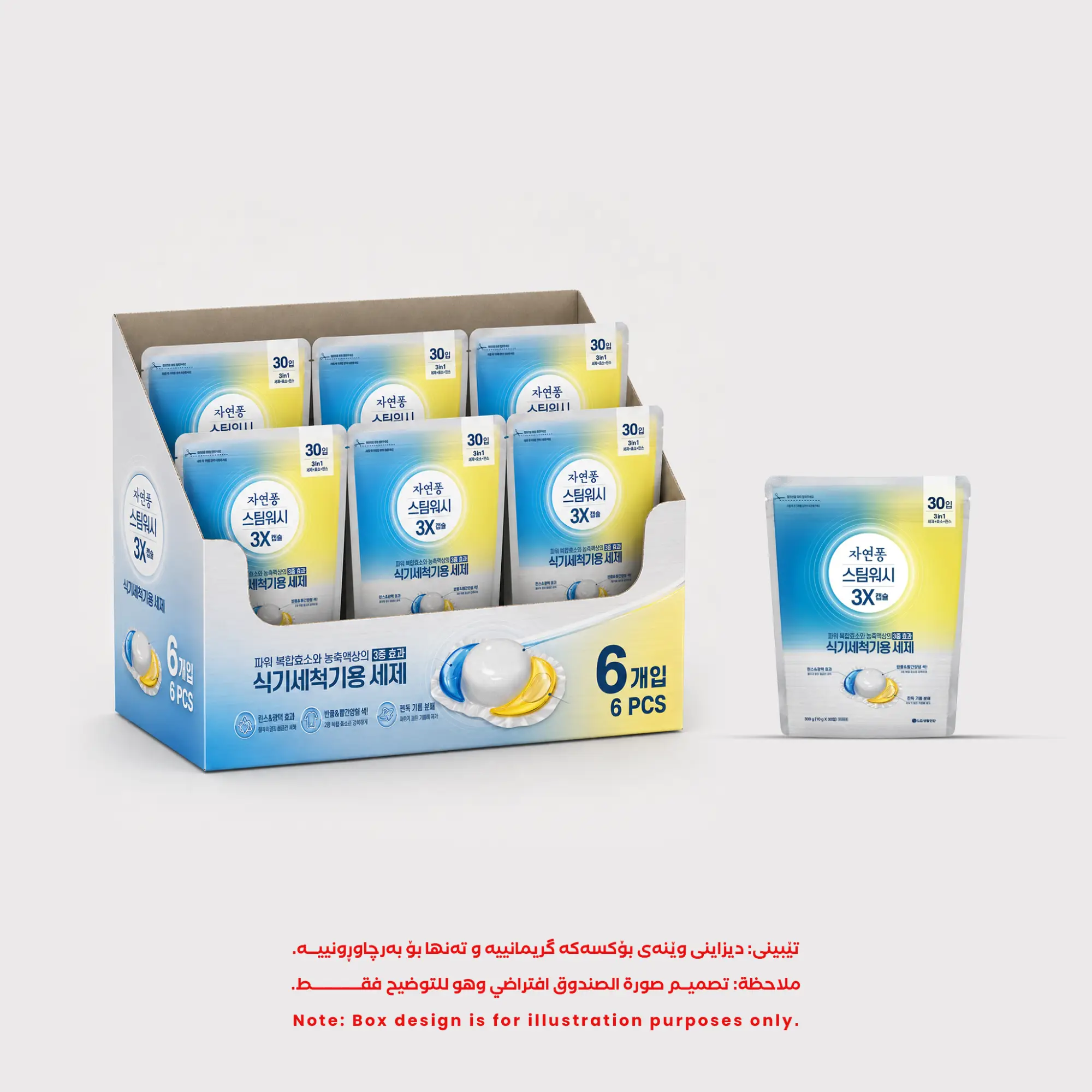 Photo of 6قطع / صندوق - جا يون بونغ (Ja-Yeon-Pong) كبسولات غسالة الصحون بقوة 3 أضعاف (3X Capsules) 10 غرام * 30 قطعة
