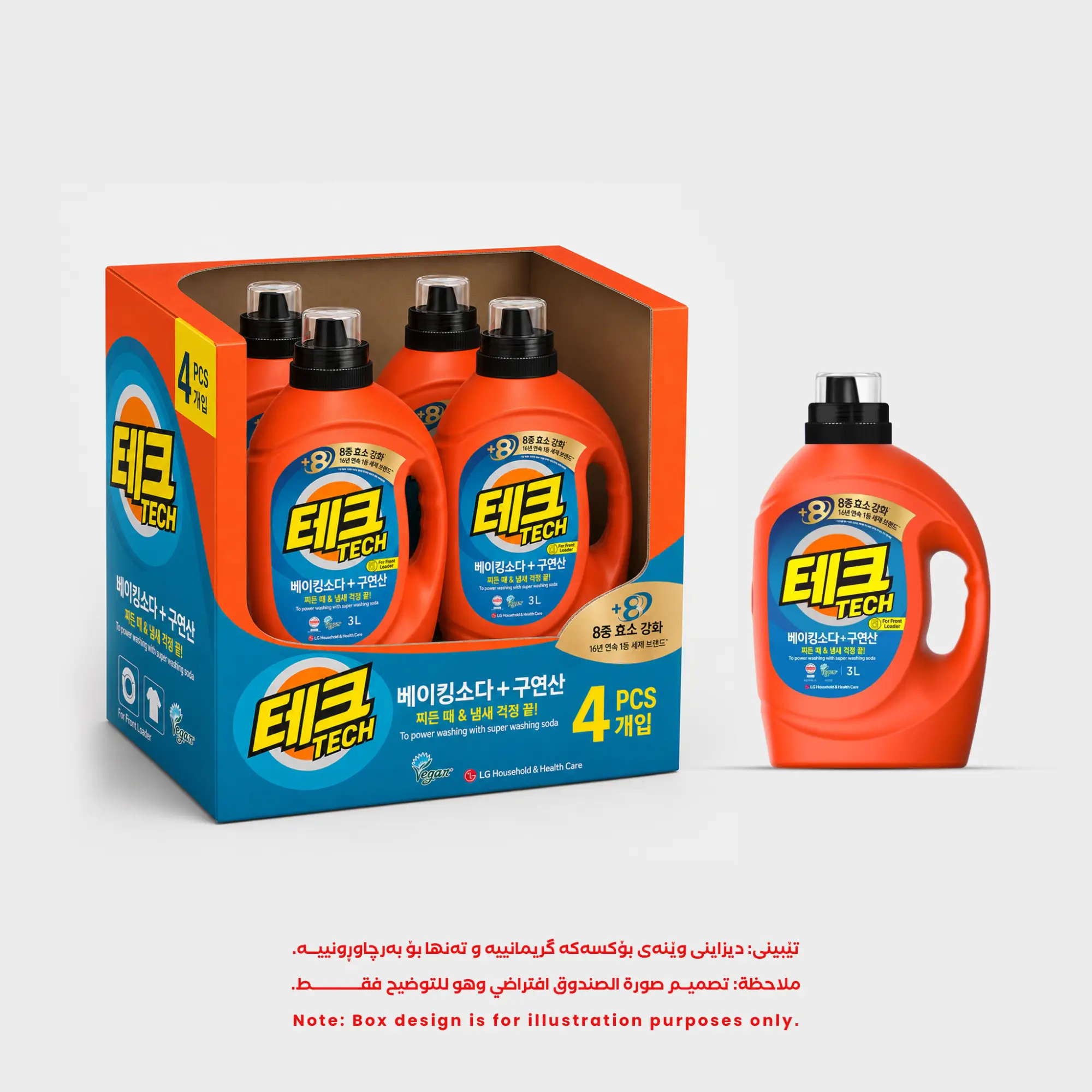 Photo of 4 قطع / صندوق - تيك (TECH) للغسالات ذات التحميل الأمامي بيكربونات الصودا (Baking Soda) 3.0 لتر