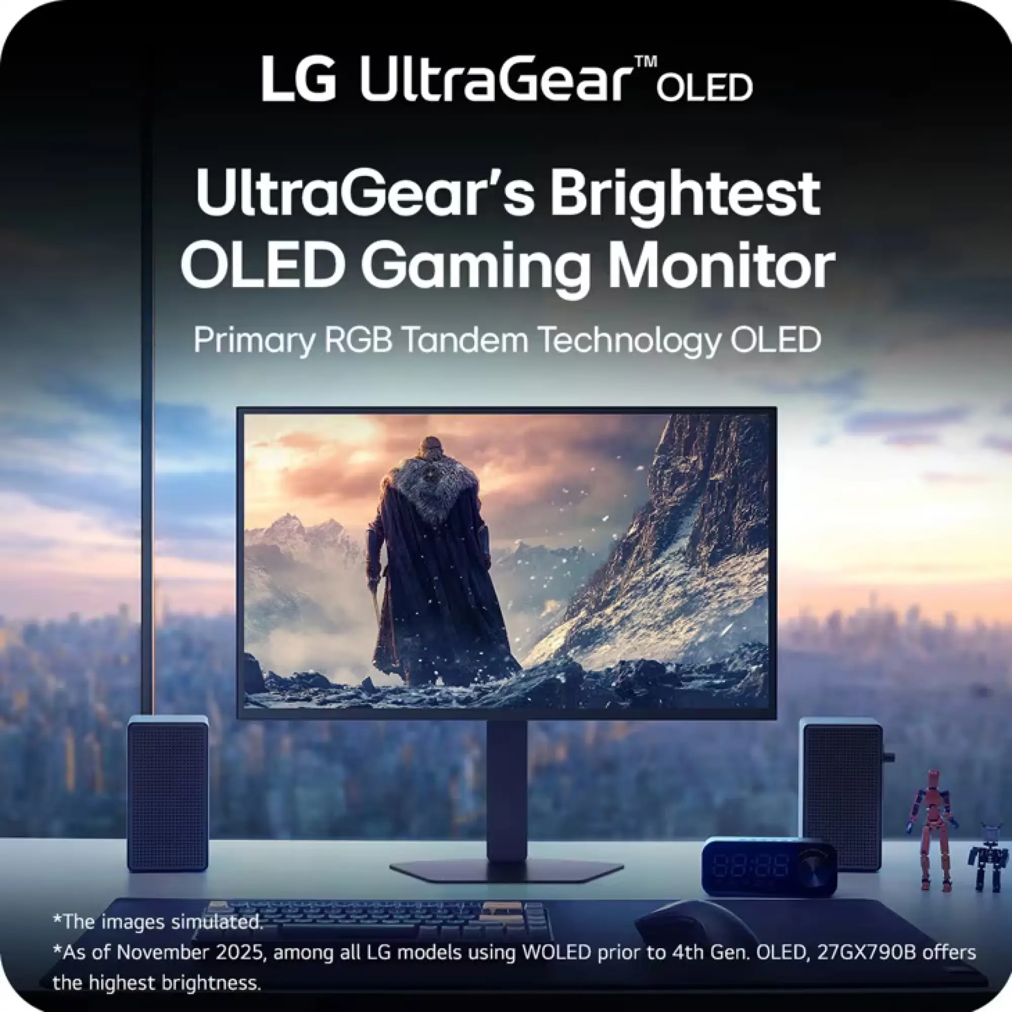 Photo of 27 Inch UltraGear™ OLED Dual Mode QHD 540Hz or HD 720Hz 0.02ms G-Sync® Compatible DisplayPort 2.1 Gaming Monitor