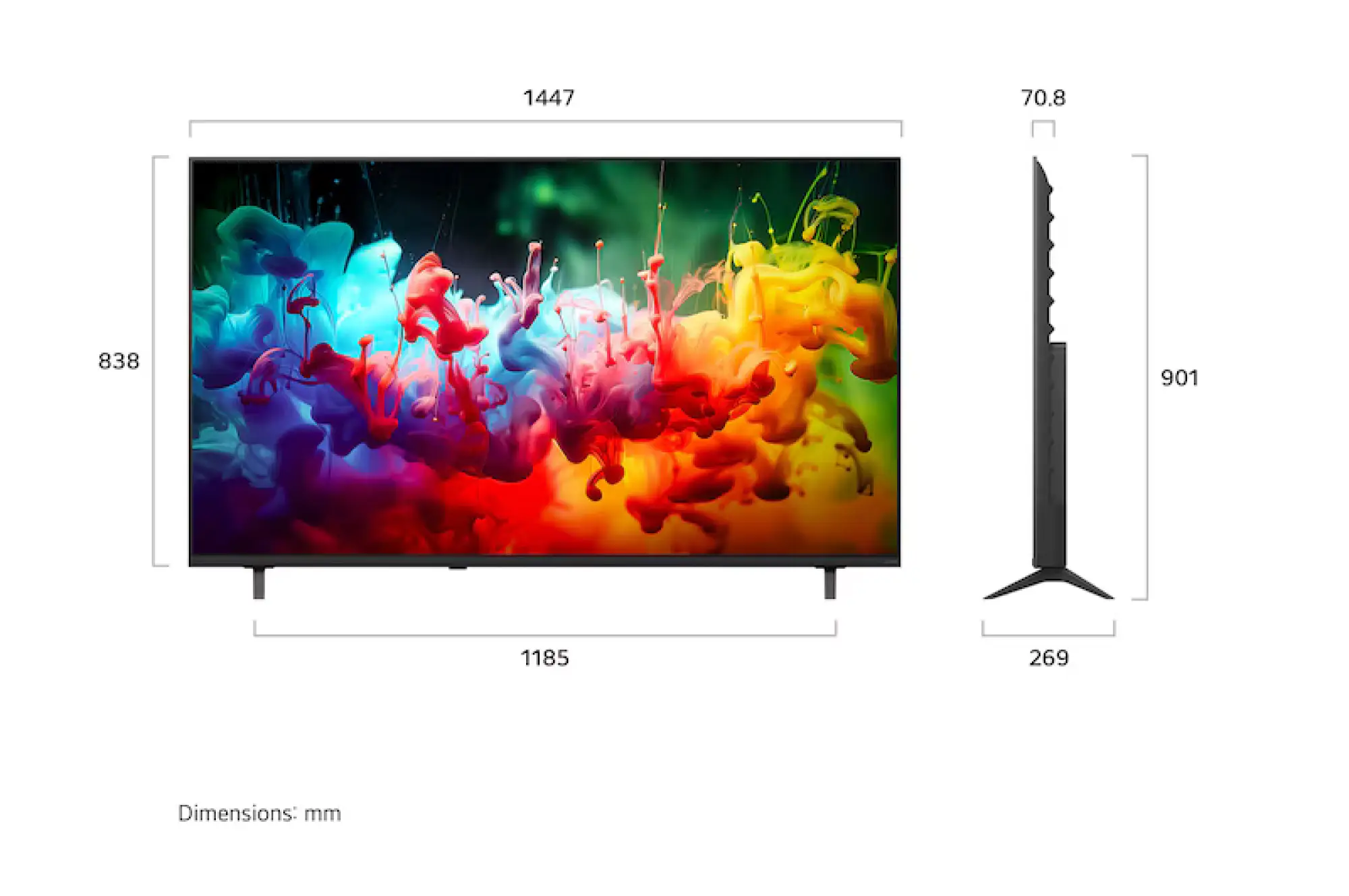 Photo of تەلەڤزیۆنی زیرەکی ئێڵ جی 65 ئینج LG QNED AI QNED70 Mini LED 4K مۆدێلی 85QNED70B6T