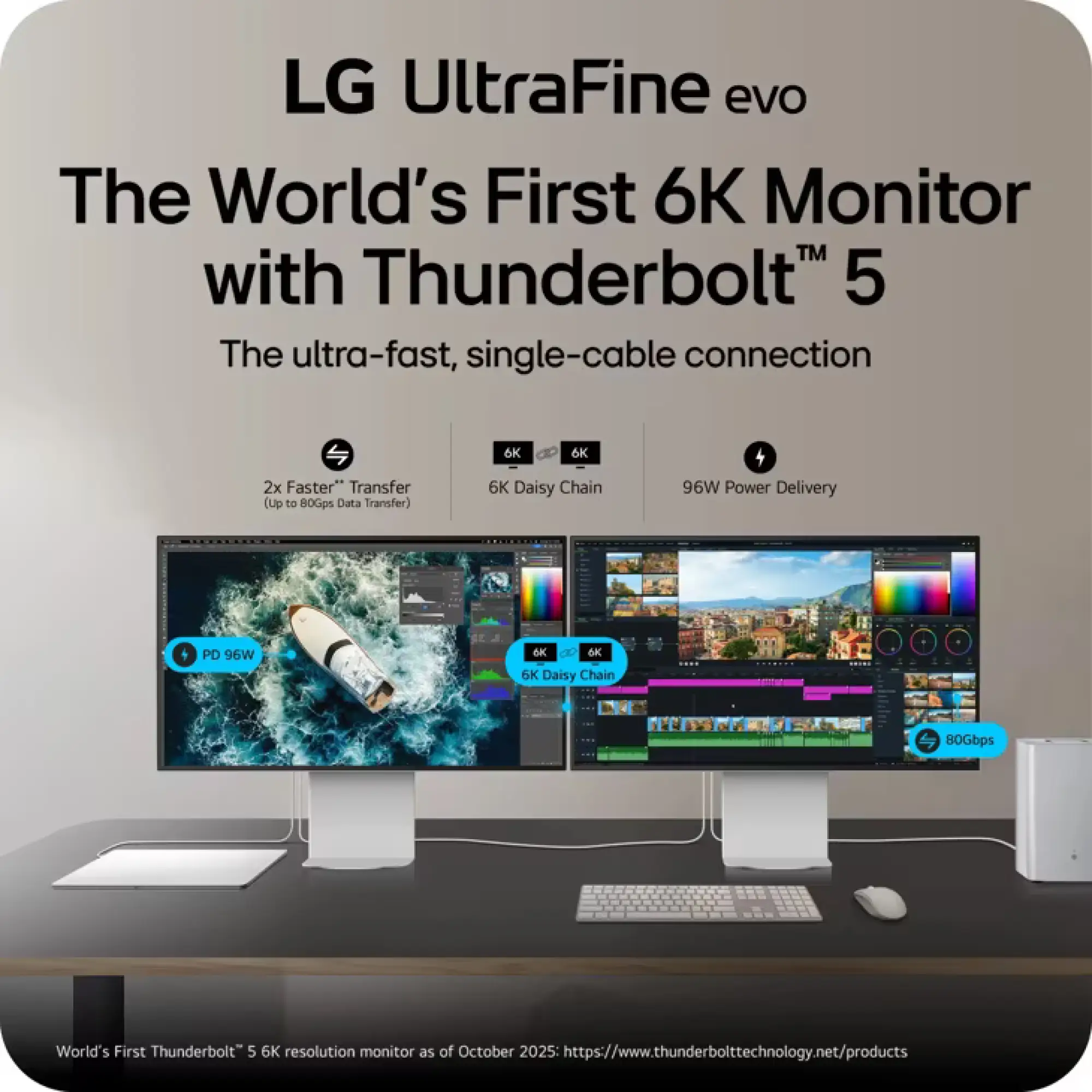Photo of مۆنیتەری ئۆڵترا ئێل جی قەبارە 32 ئینج UltraFine™ evo 6K Nano IPS Black - مۆدێلی 32U990A-S